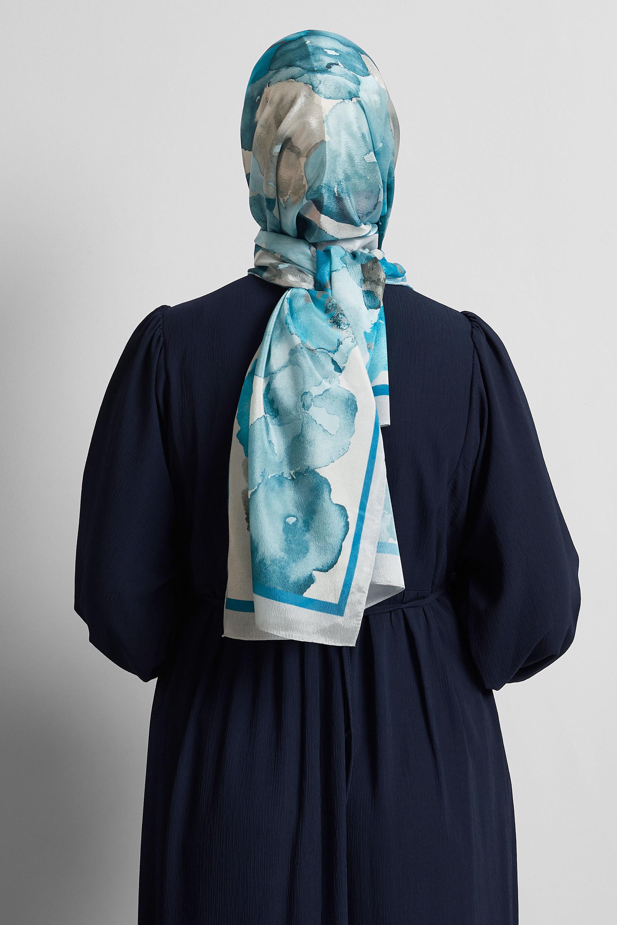 Hijab clothing SILVER ALVINA PATTERNED SHAWL 8573