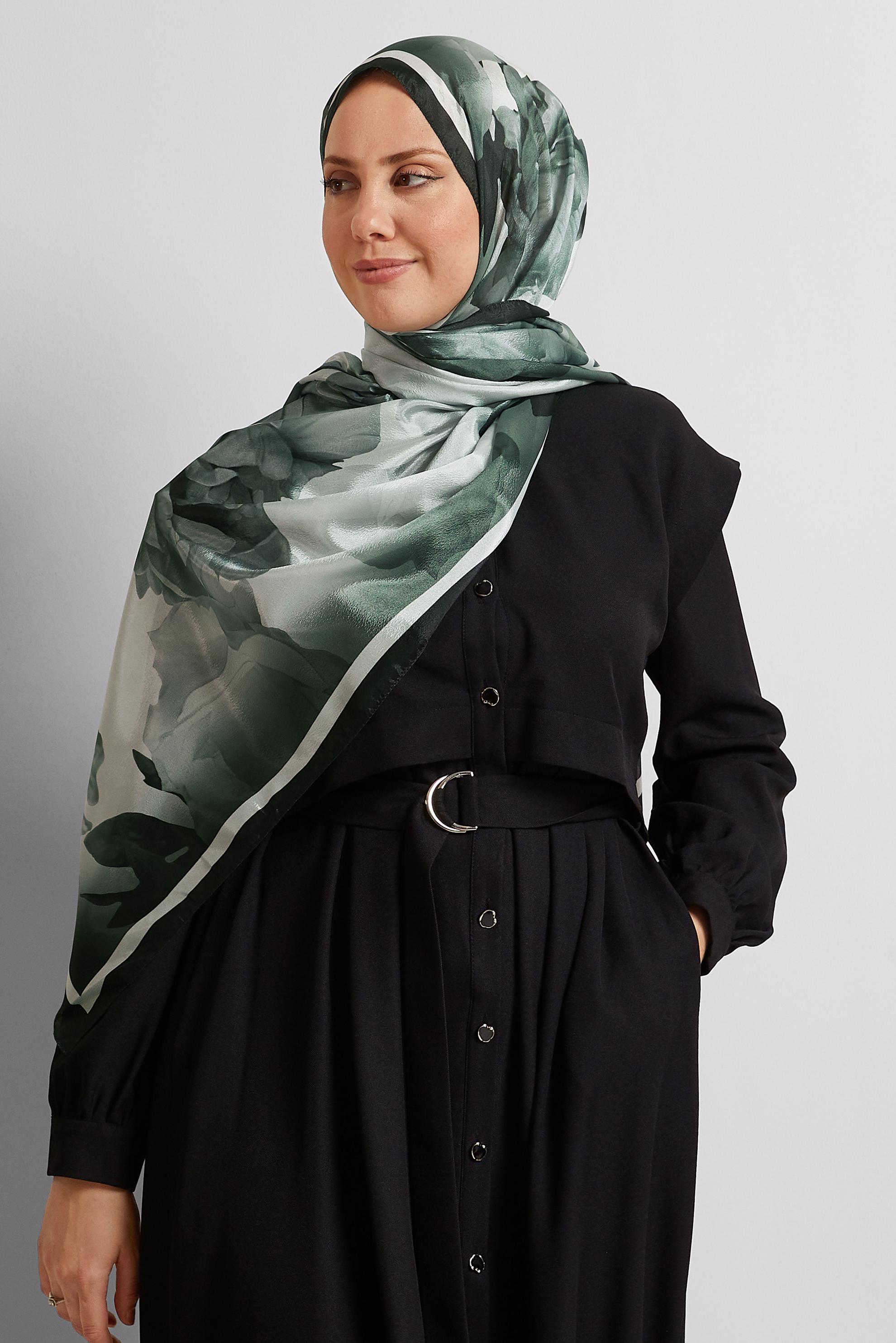 Hijab clothing BLACK ALVINA PATTERNED SHAWL 8575