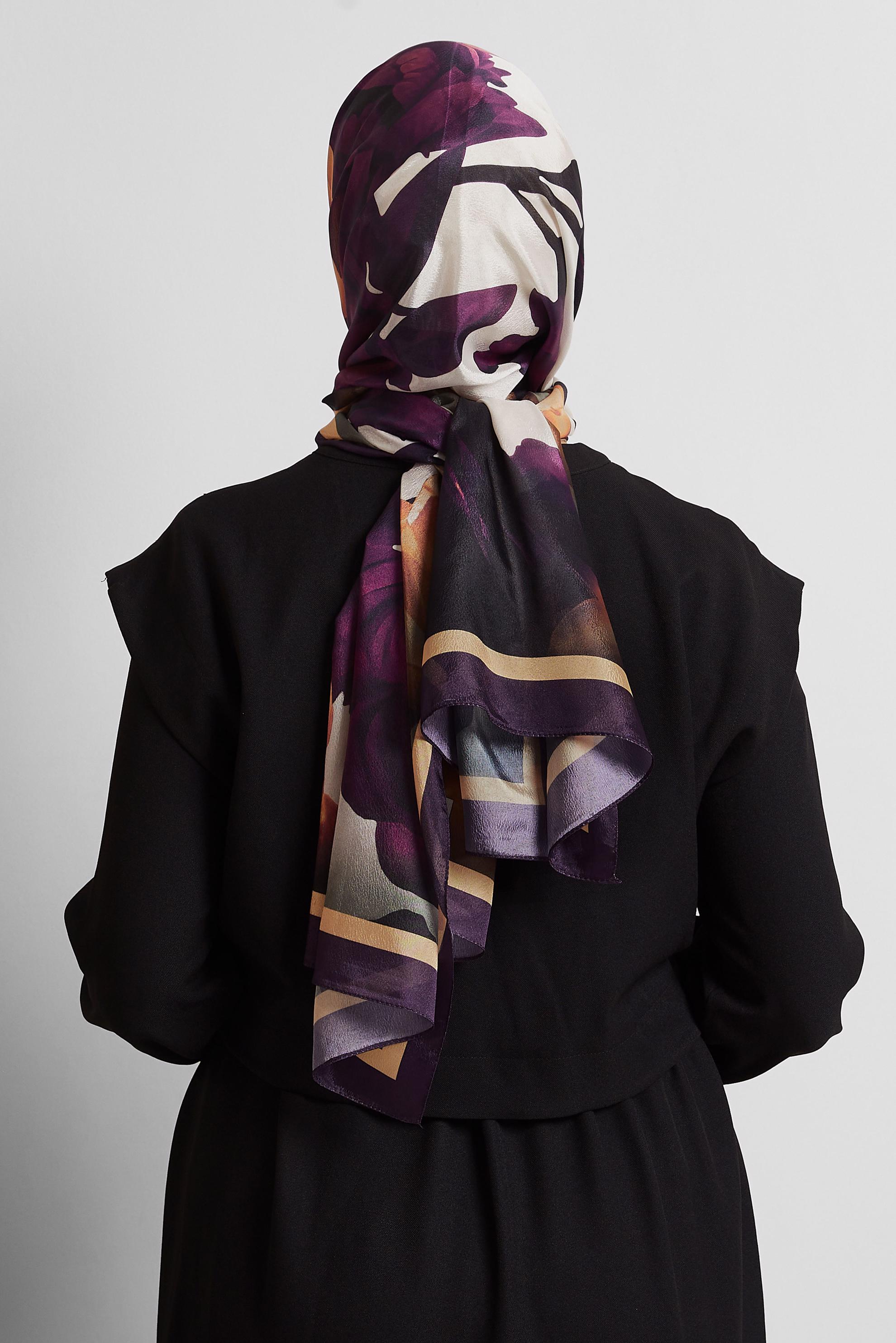 Hijab clothing ORANGE ALVINA PATTERNED SHAWL 8575