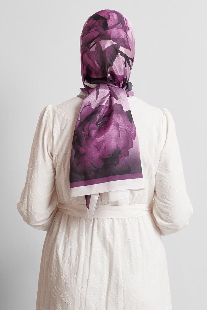 Hijab clothing ECRU ALVINA PATTERNED SHAWL 8575 - ALVİNA