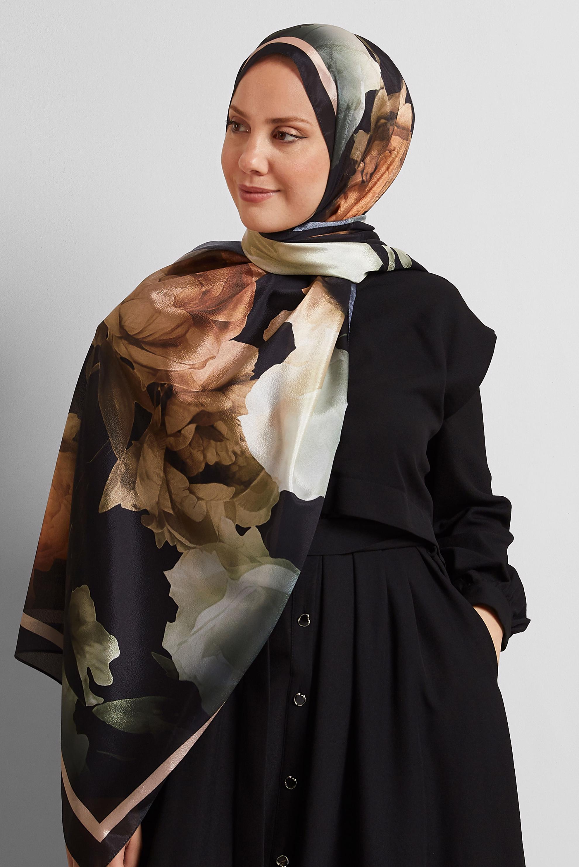 Hijab clothing GOLD ALVINA PATTERNED SHAWL 8575