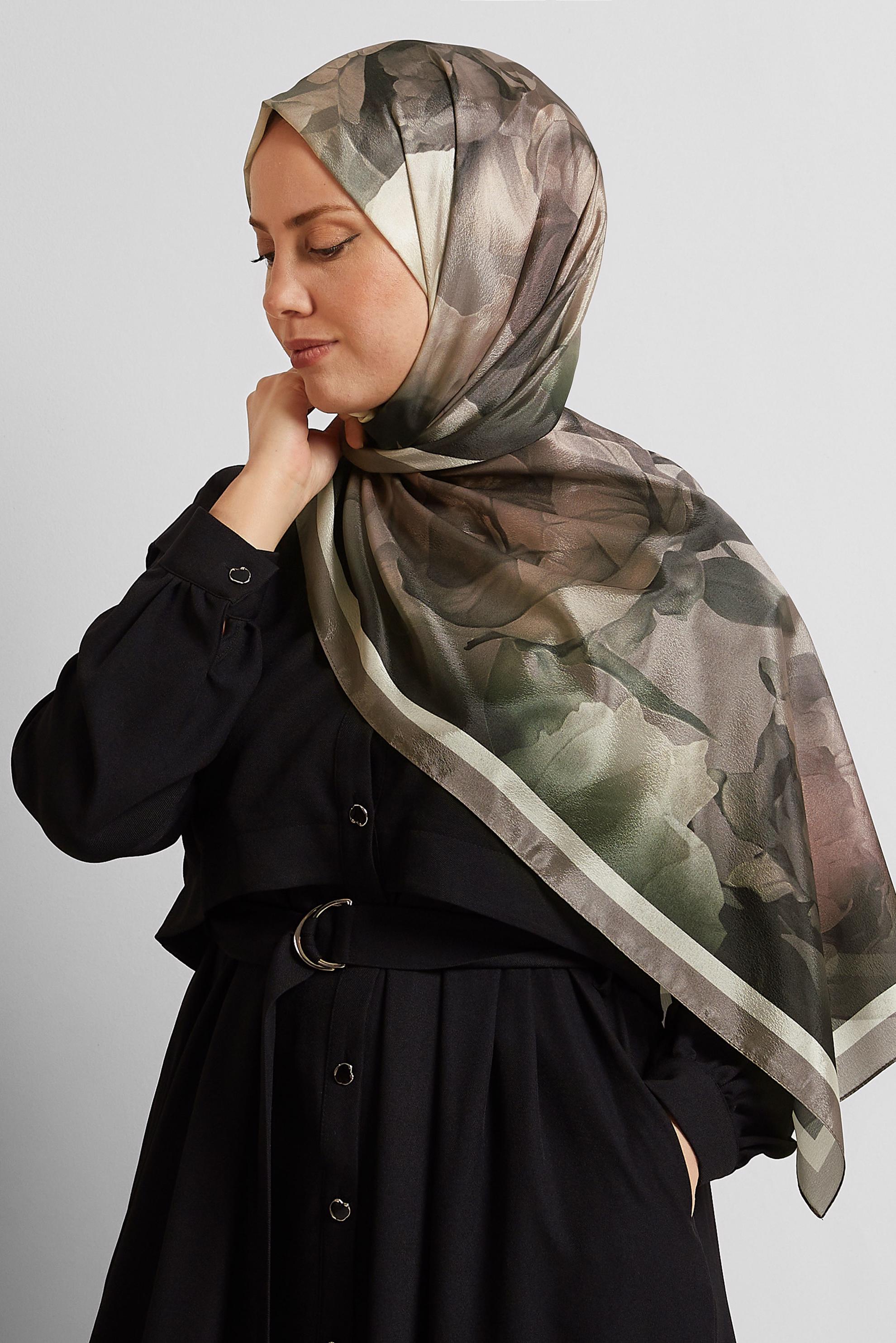 Hijab clothing MINK ALVINA PATTERNED SHAWL 8575