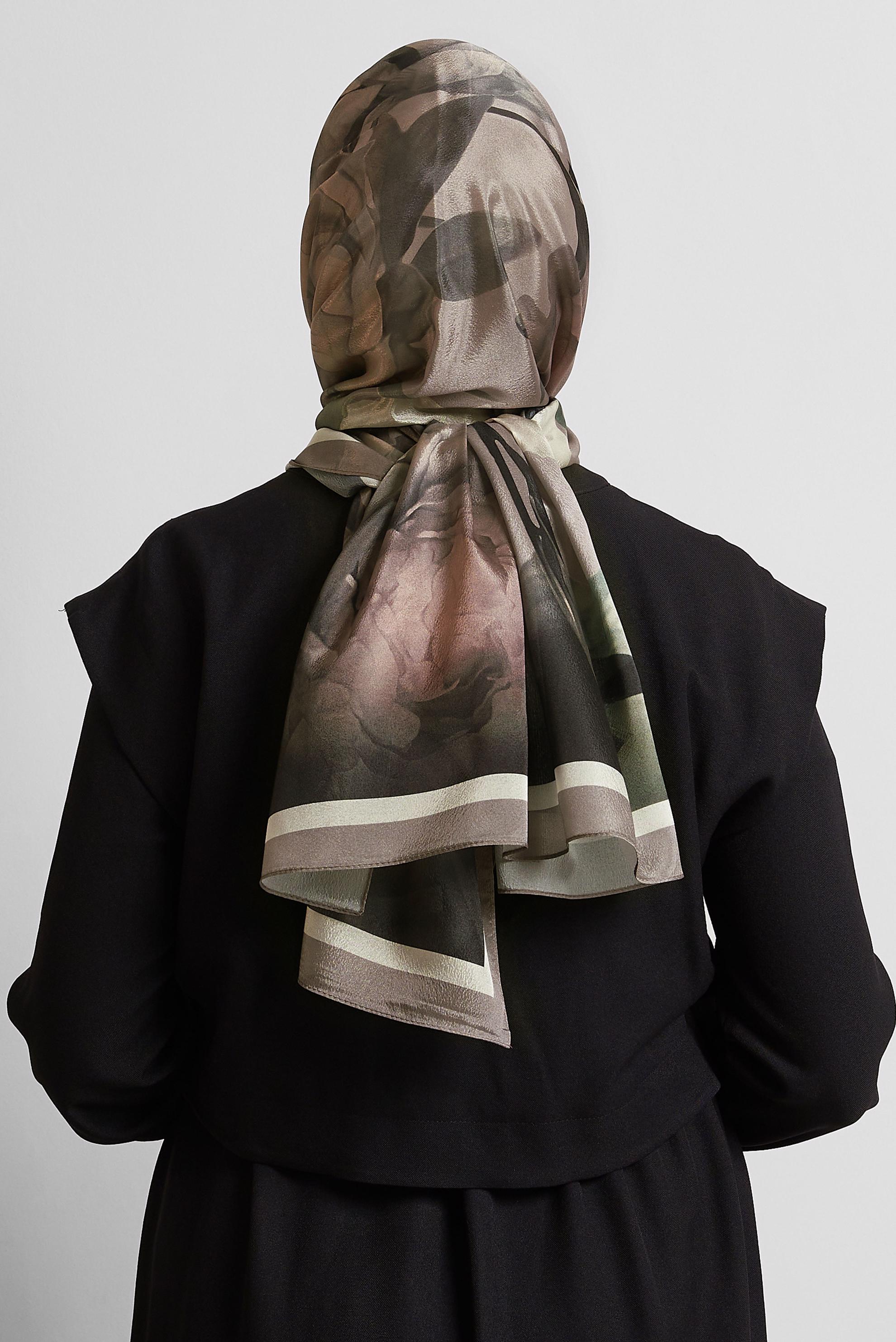 Hijab clothing MINK ALVINA PATTERNED SHAWL 8575