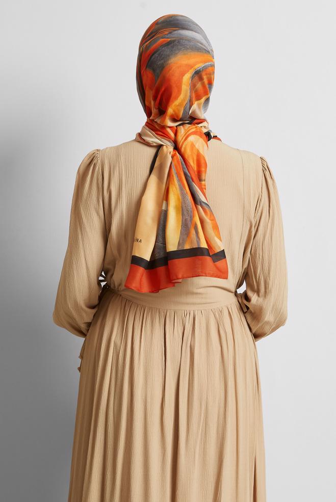 Hijab clothing TABA ALVINA PATTERNED SHAWL 8577 - ALVİNA