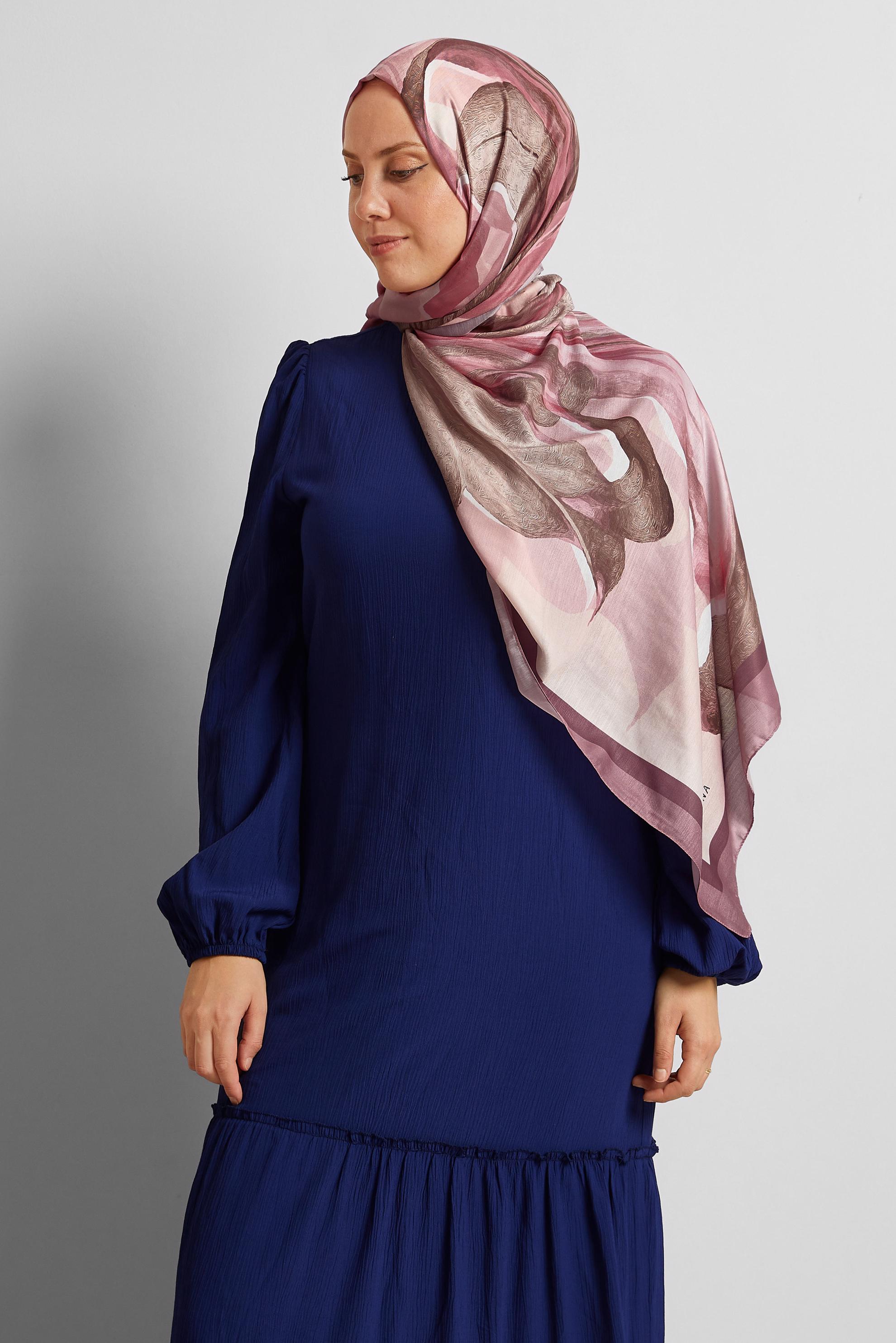 Hijab clothing PINK ALVINA PATTERNED SHAWL 8577