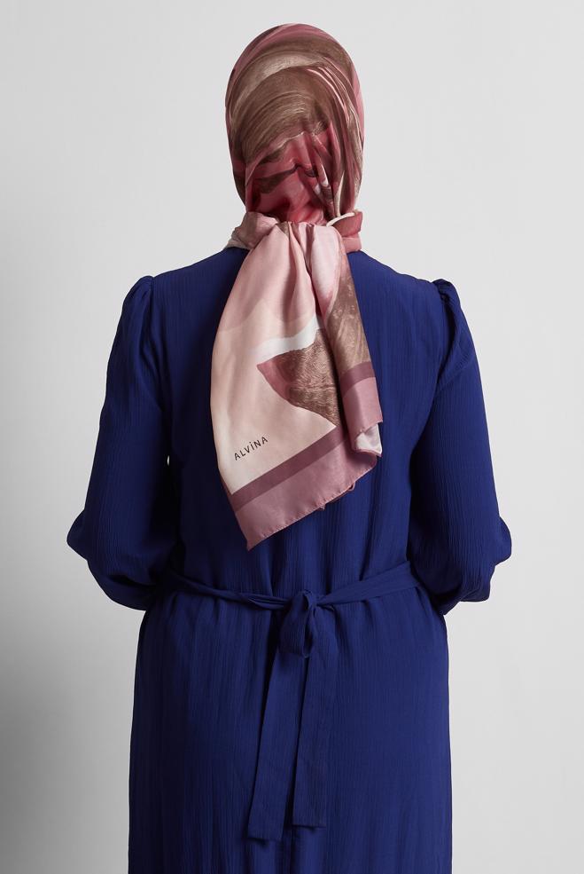 Hijab clothing PINK ALVINA PATTERNED SHAWL 8577 - ALVİNA