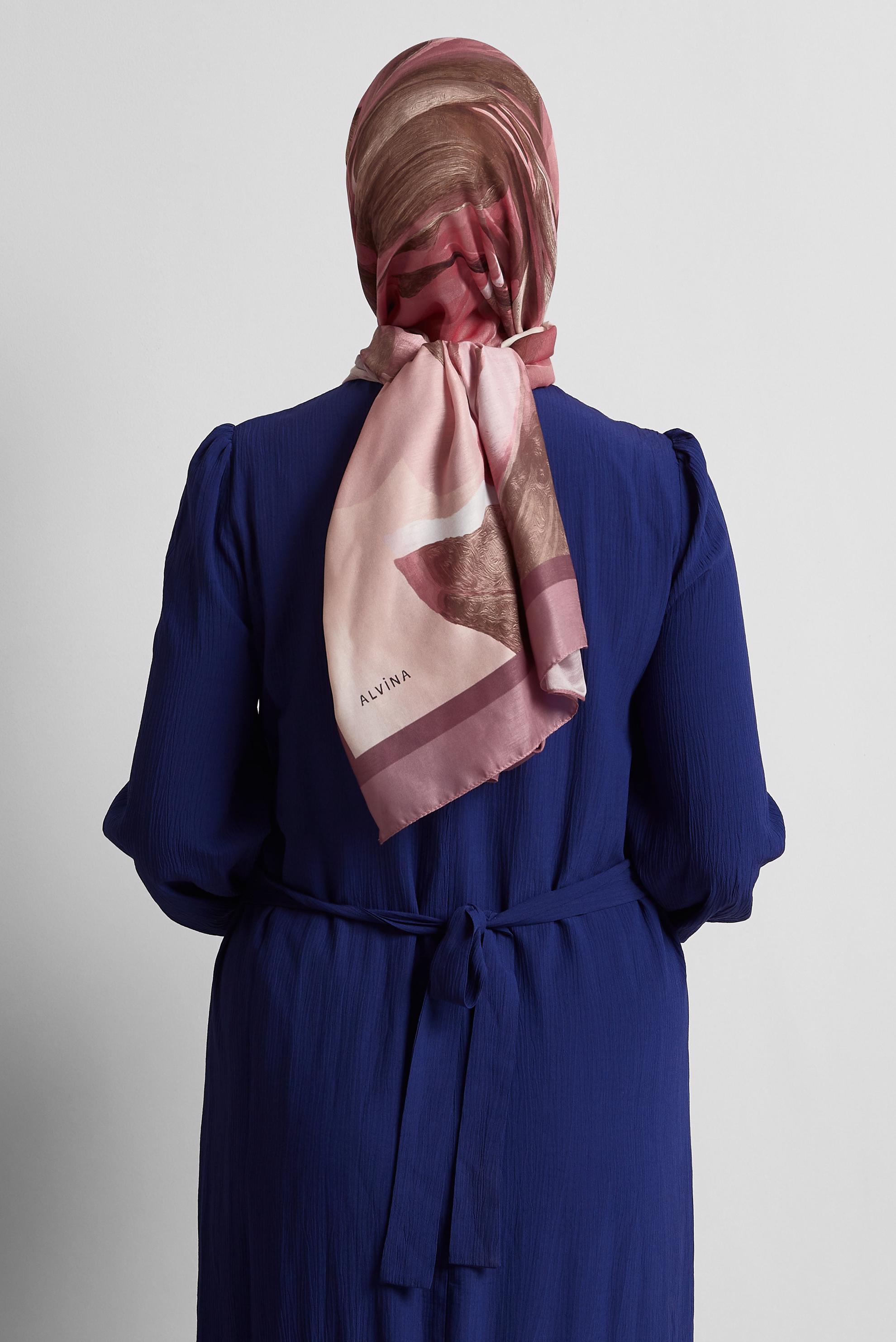 Hijab clothing PINK ALVINA PATTERNED SHAWL 8577