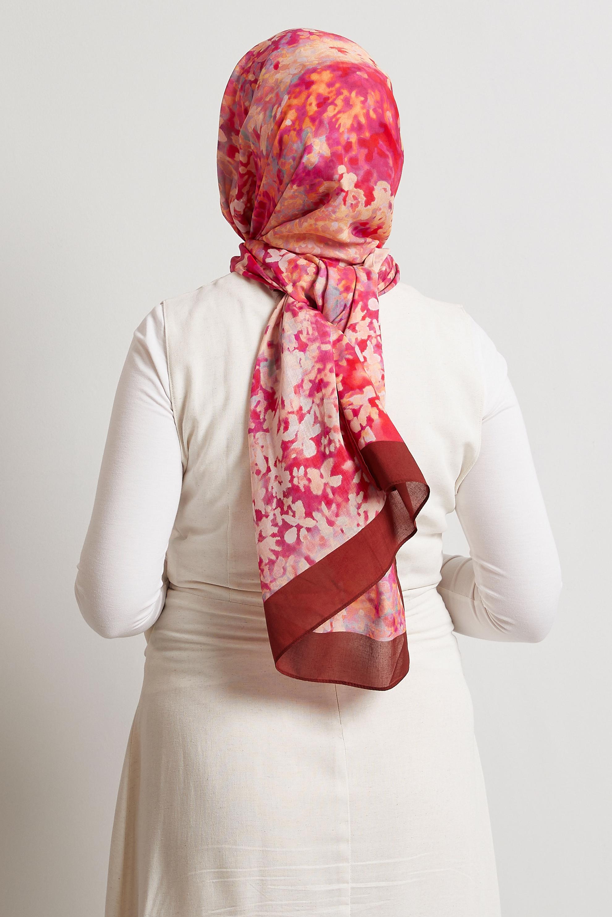 Tesettür giyim BORDO ALVİNA VİSKON ŞAL 8579