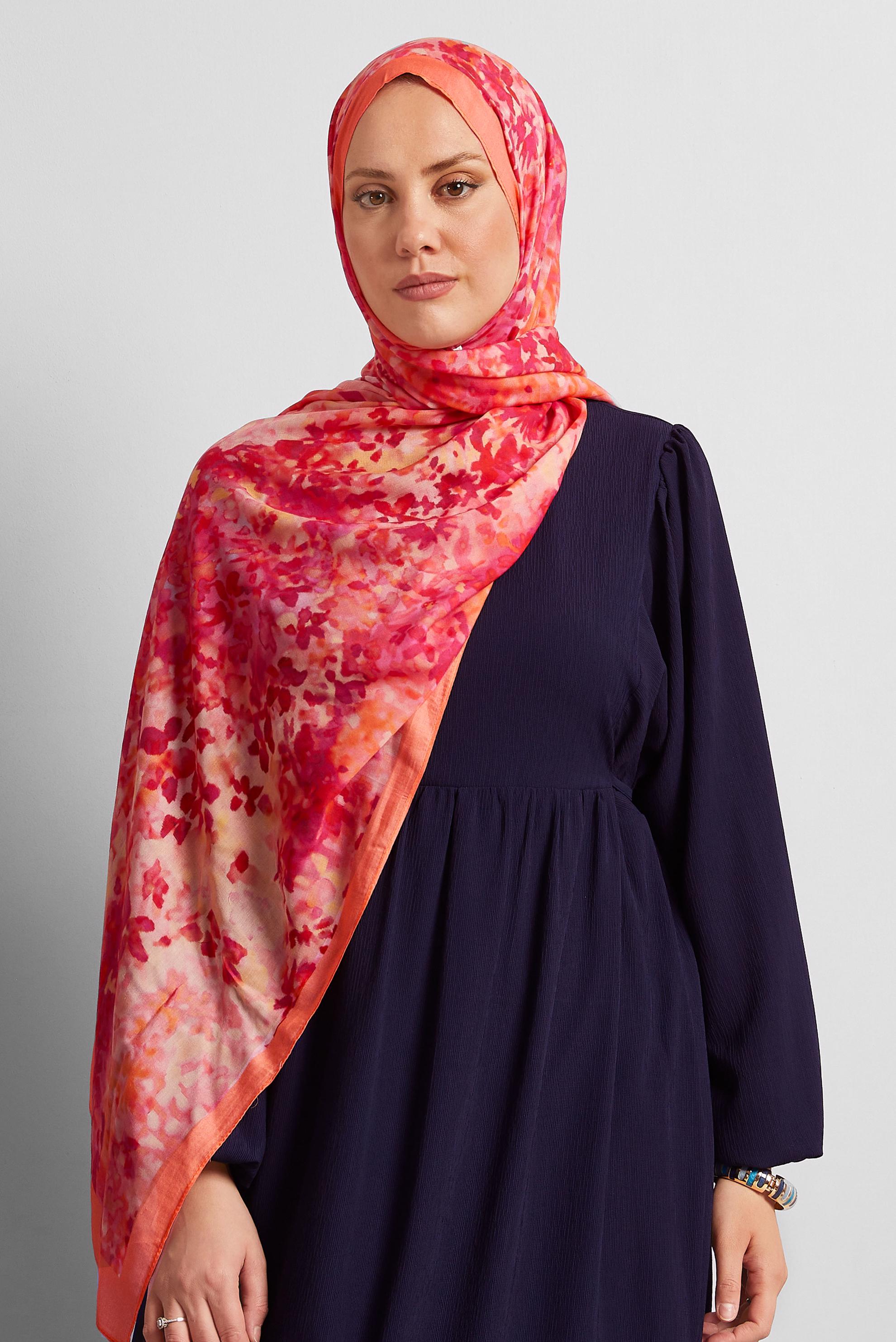 Tesettür giyim MERCAN ALVİNA VİSKON ŞAL 8579