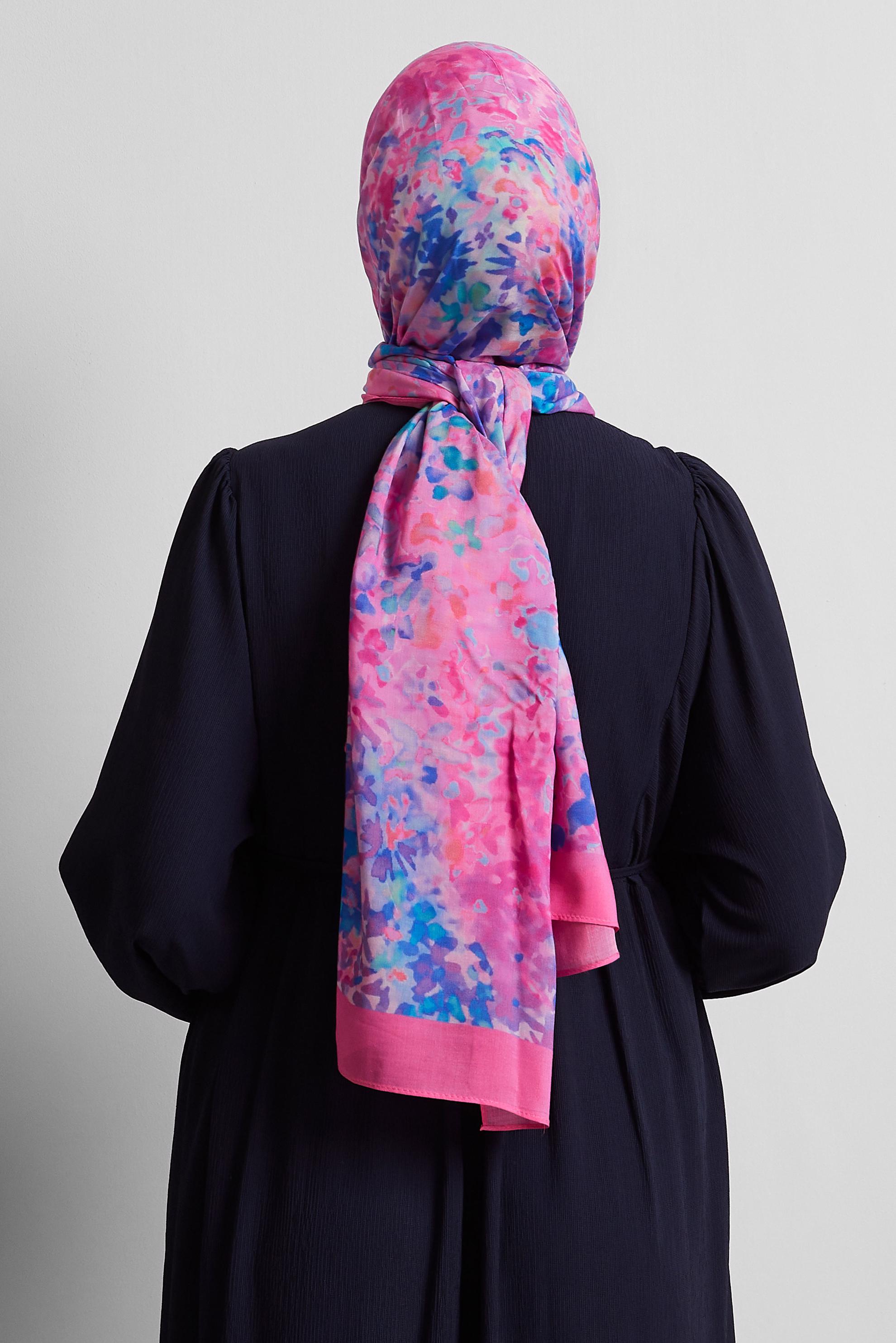 Tesettür giyim PEMBE ALVİNA VİSKON ŞAL 8579