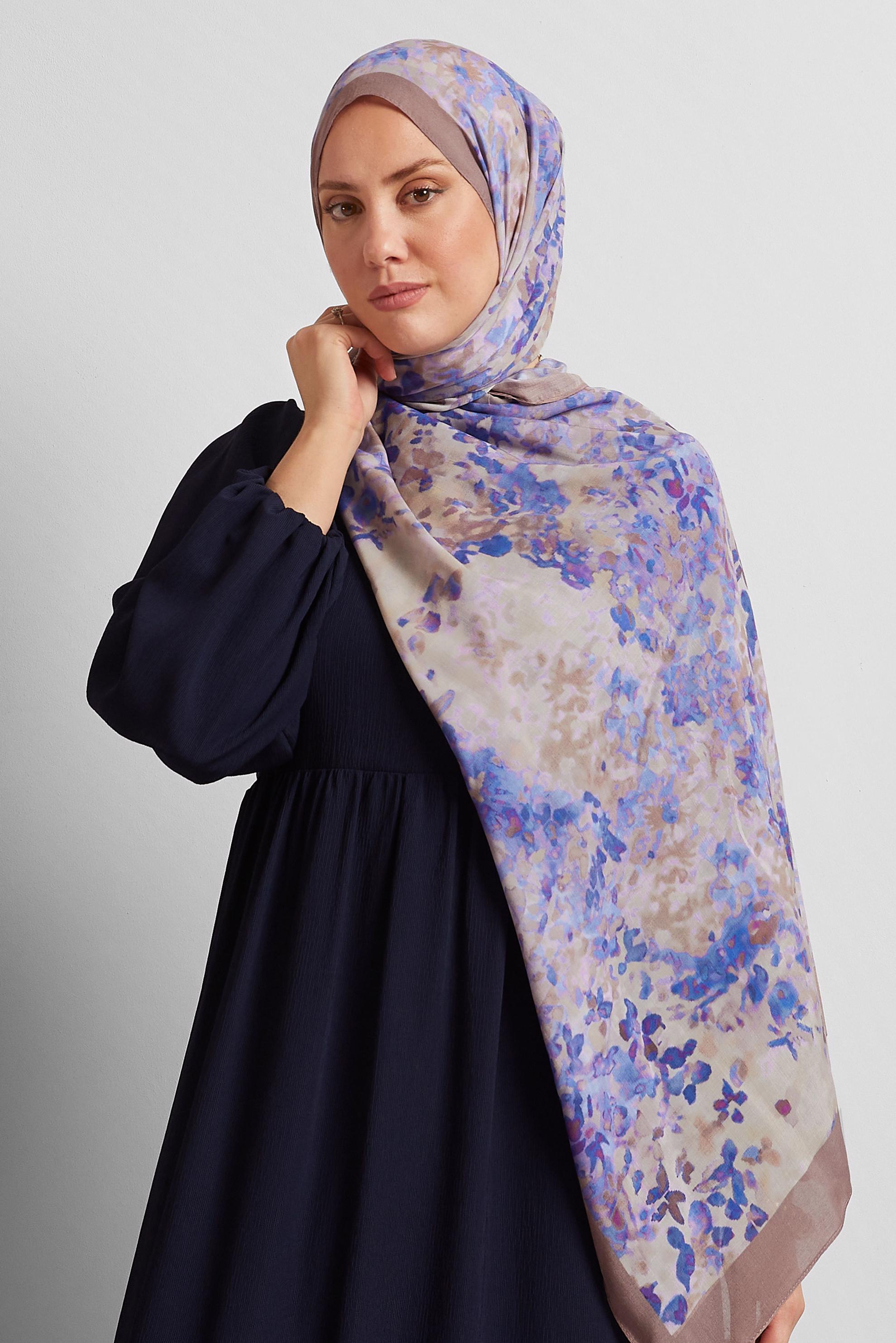 Tesettür giyim VİZON ALVİNA VİSKON ŞAL 8579