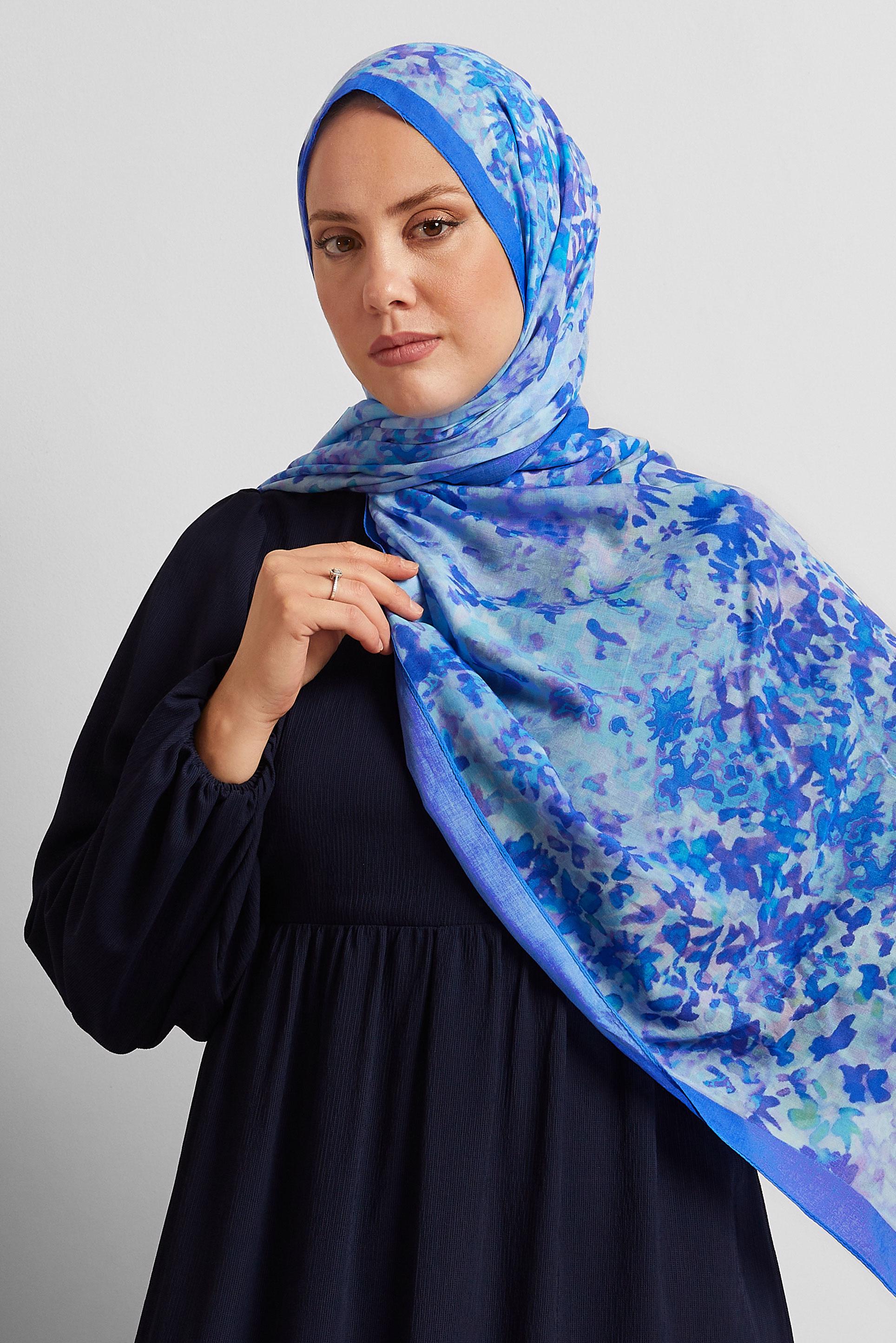 Tesettür giyim LACİVERT ALVİNA VİSKON ŞAL 8579