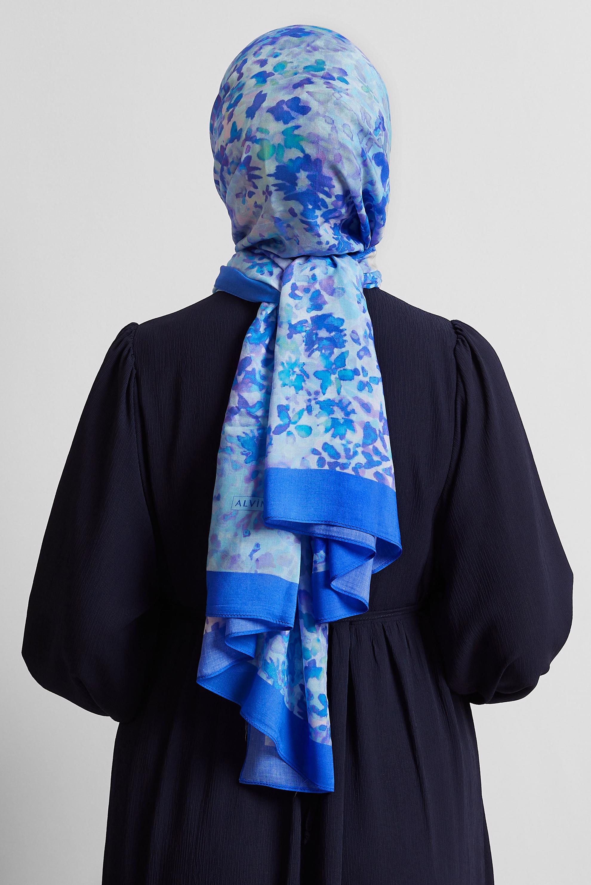 Tesettür giyim LACİVERT ALVİNA VİSKON ŞAL 8579