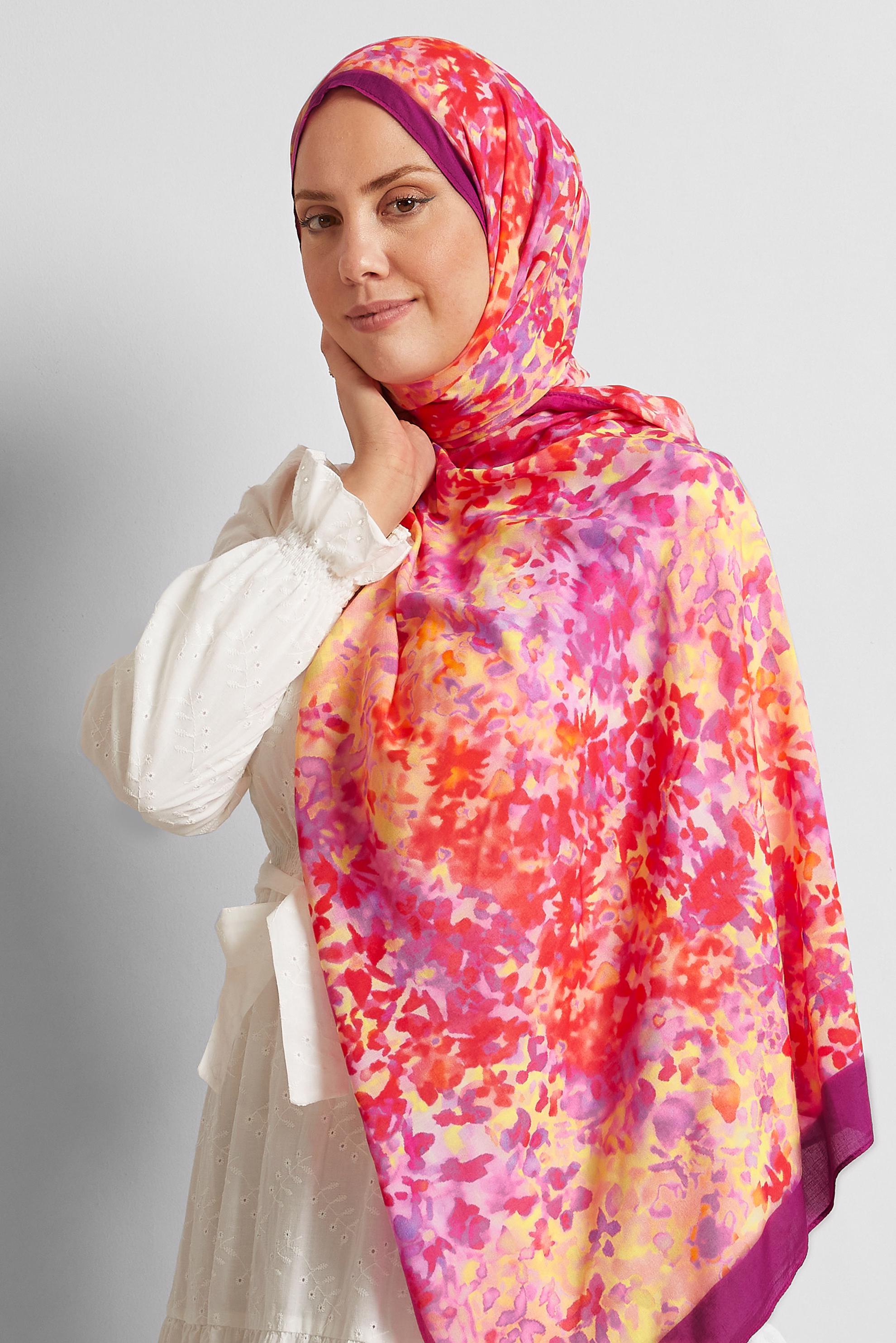 Tesettür giyim MOR ALVİNA VİSKON ŞAL 8579