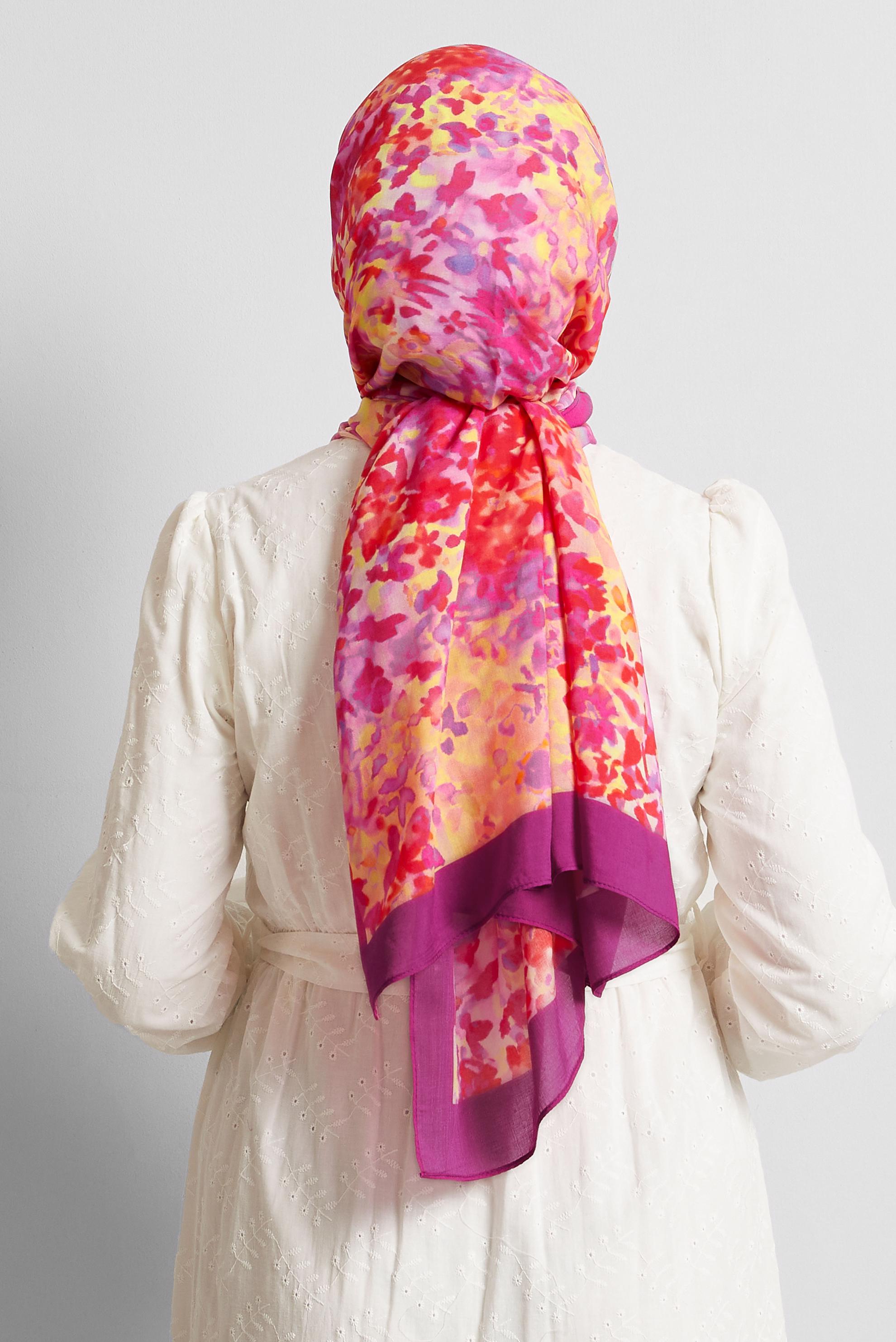 Tesettür giyim MOR ALVİNA VİSKON ŞAL 8579