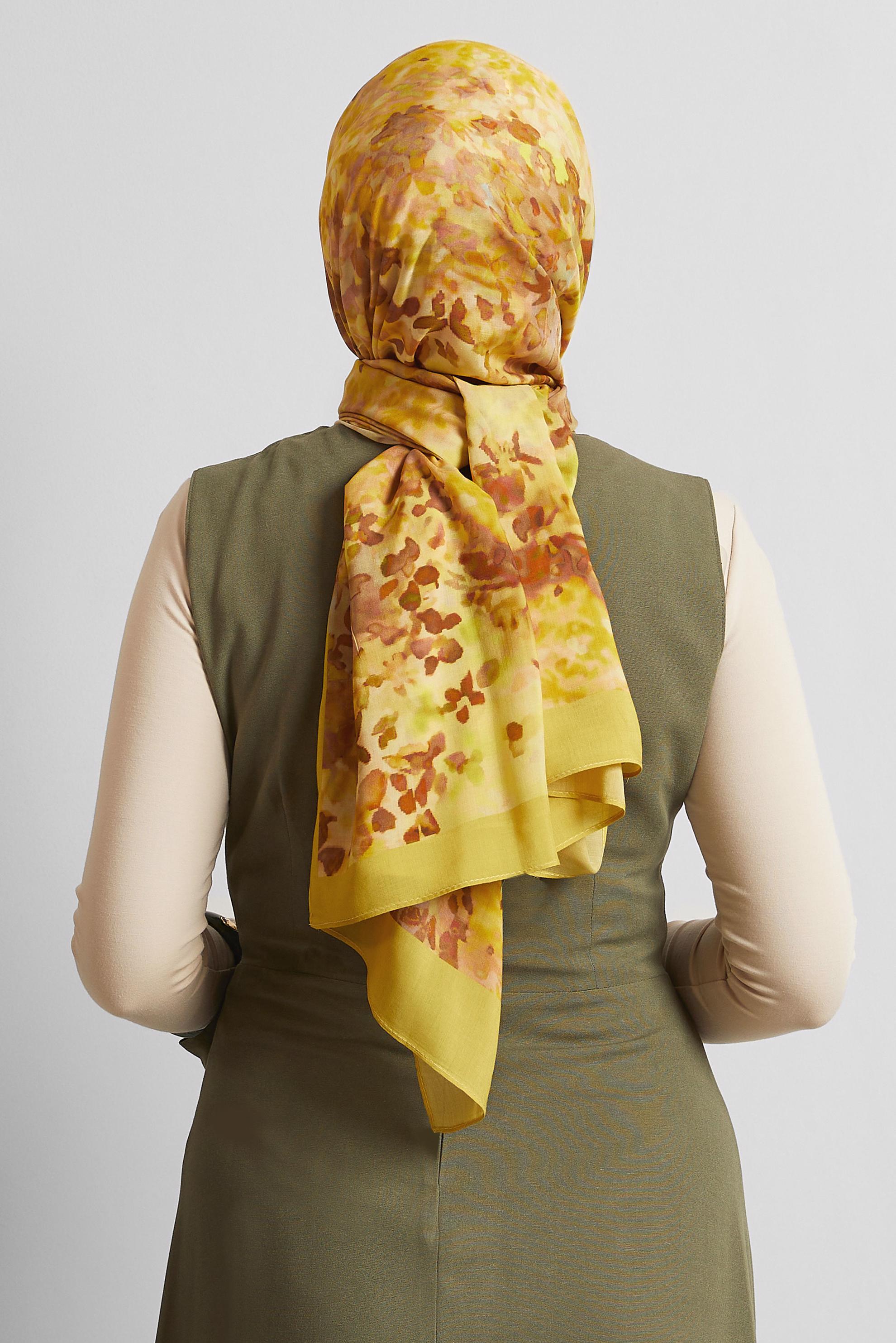 Tesettür giyim YEŞİL ALVİNA VİSKON ŞAL 8579