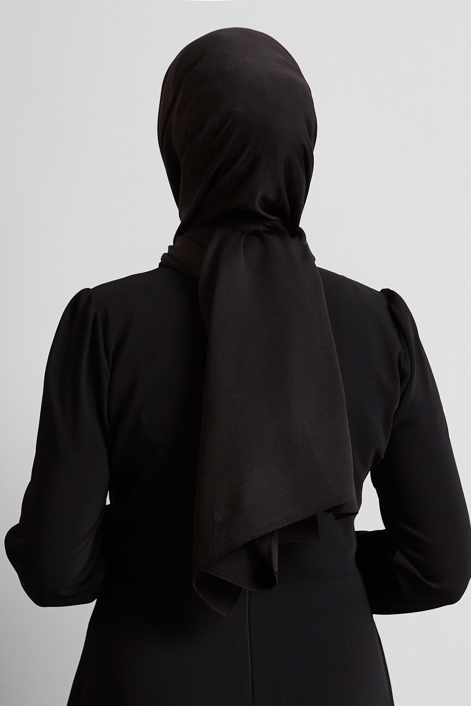 Vêtements hijab NOIR CHÂLE VISCON ALVINA 8580