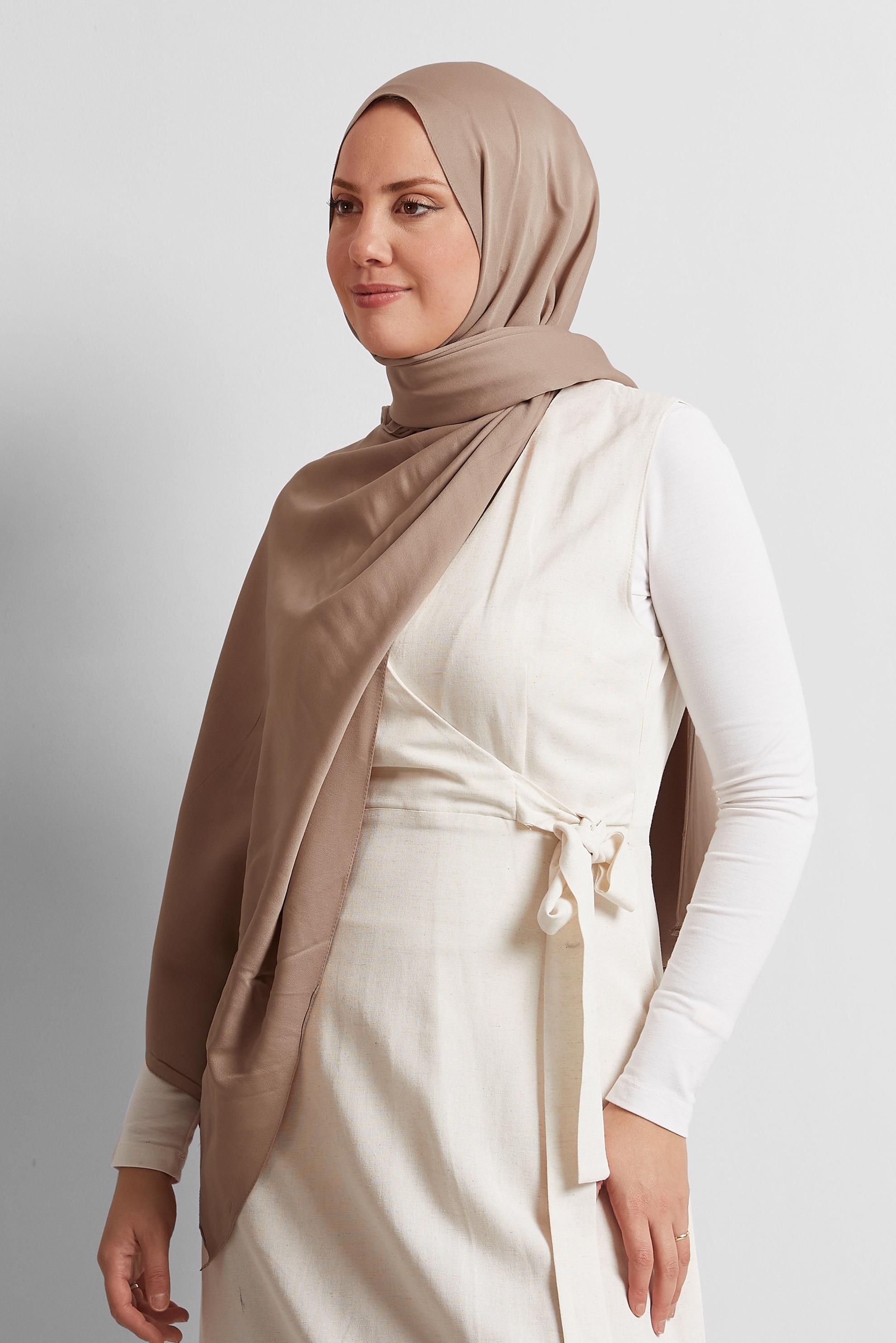 Tesettür giyim KAHVE ALVİNA VİSKON ŞAL 8580