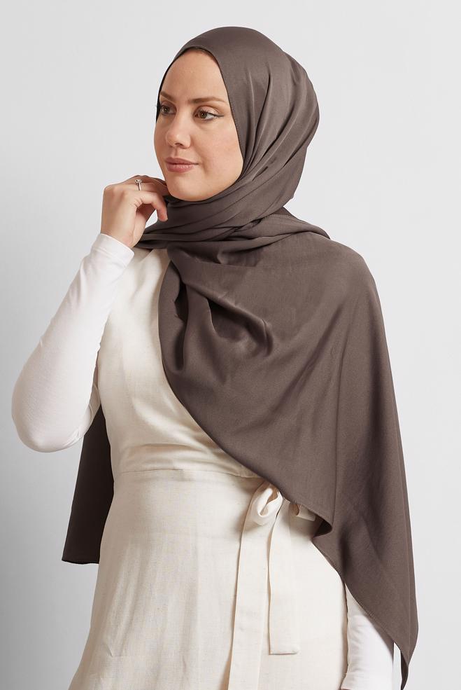 Vêtements hijab BRUN CHÂLE VISCON ALVINA 8580 - ALVİNA