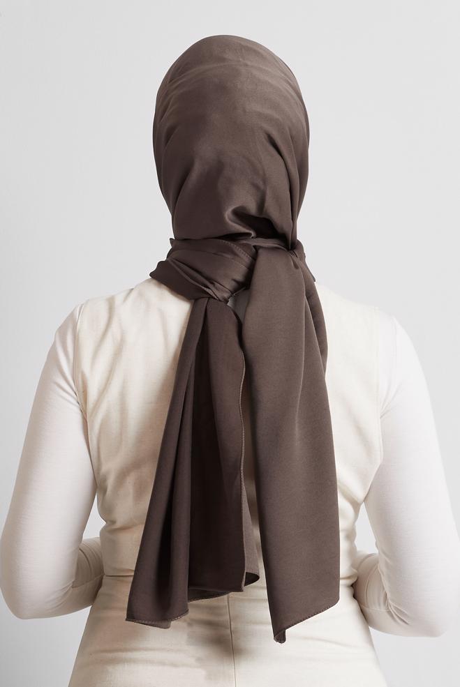 Vêtements hijab BRUN CHÂLE VISCON ALVINA 8580 - ALVİNA