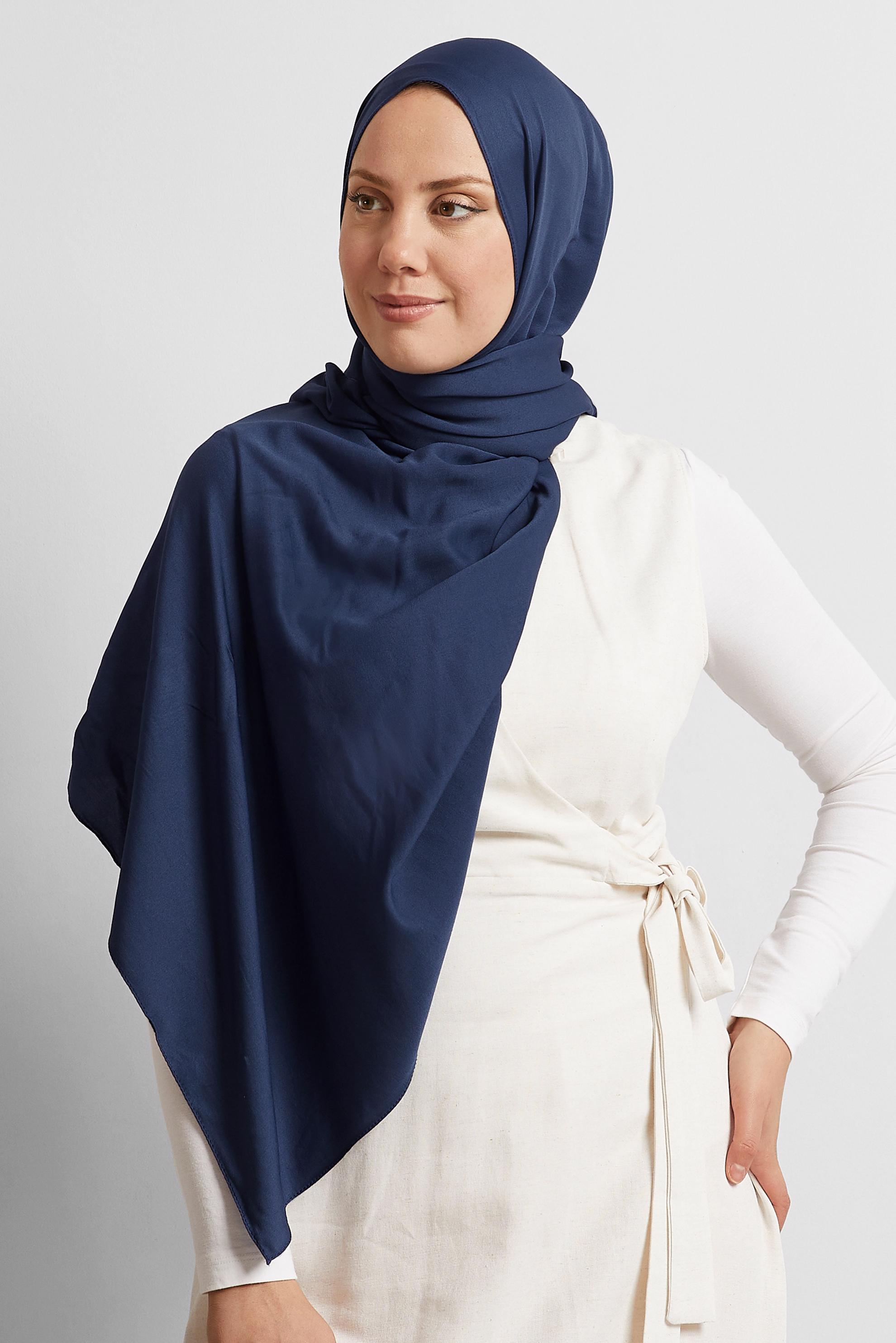 Tesettür giyim LACİVERT ALVİNA VİSKON ŞAL 8580