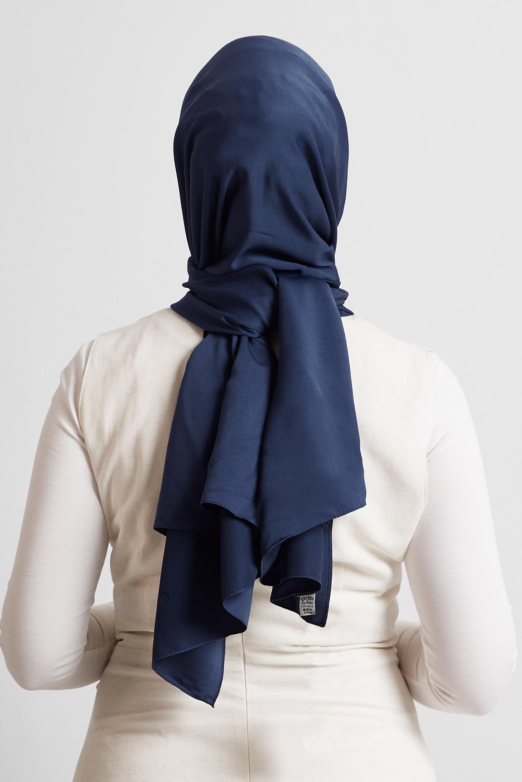 Tesettür giyim LACİVERT ALVİNA VİSKON ŞAL 8580