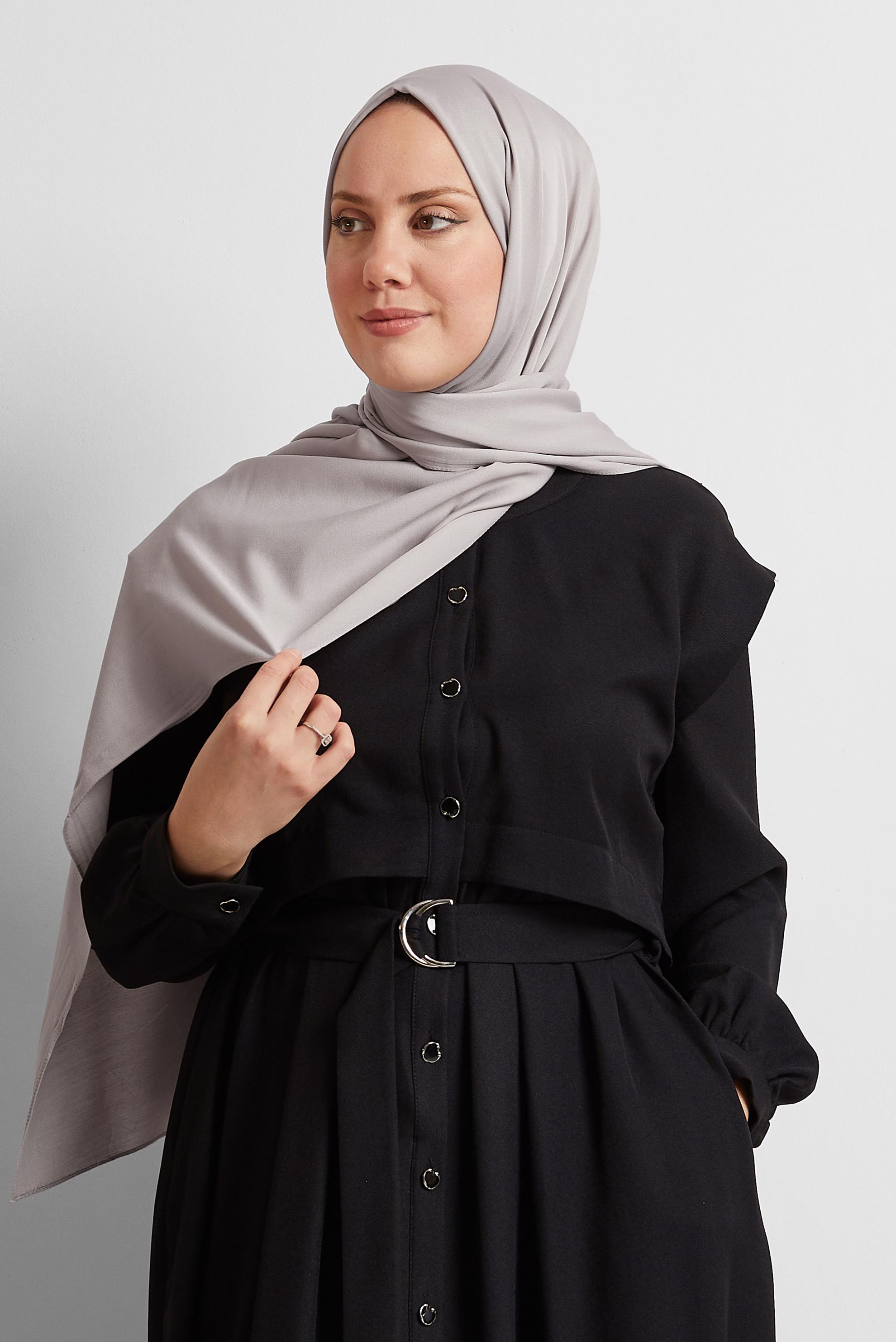 Tesettür giyim VİZON ALVİNA VİSKON ŞAL 8580