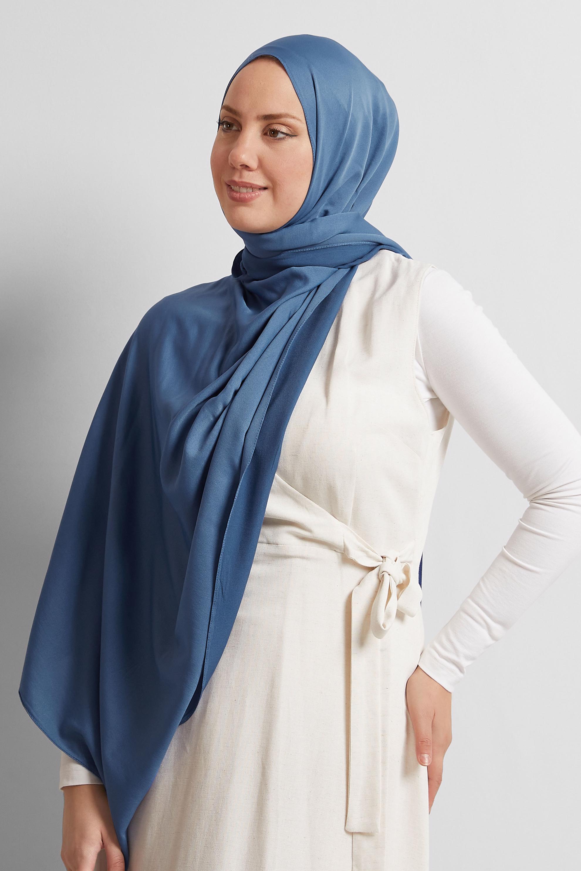 Tesettür giyim LACİVERT ALVİNA VİSKON ŞAL 8580