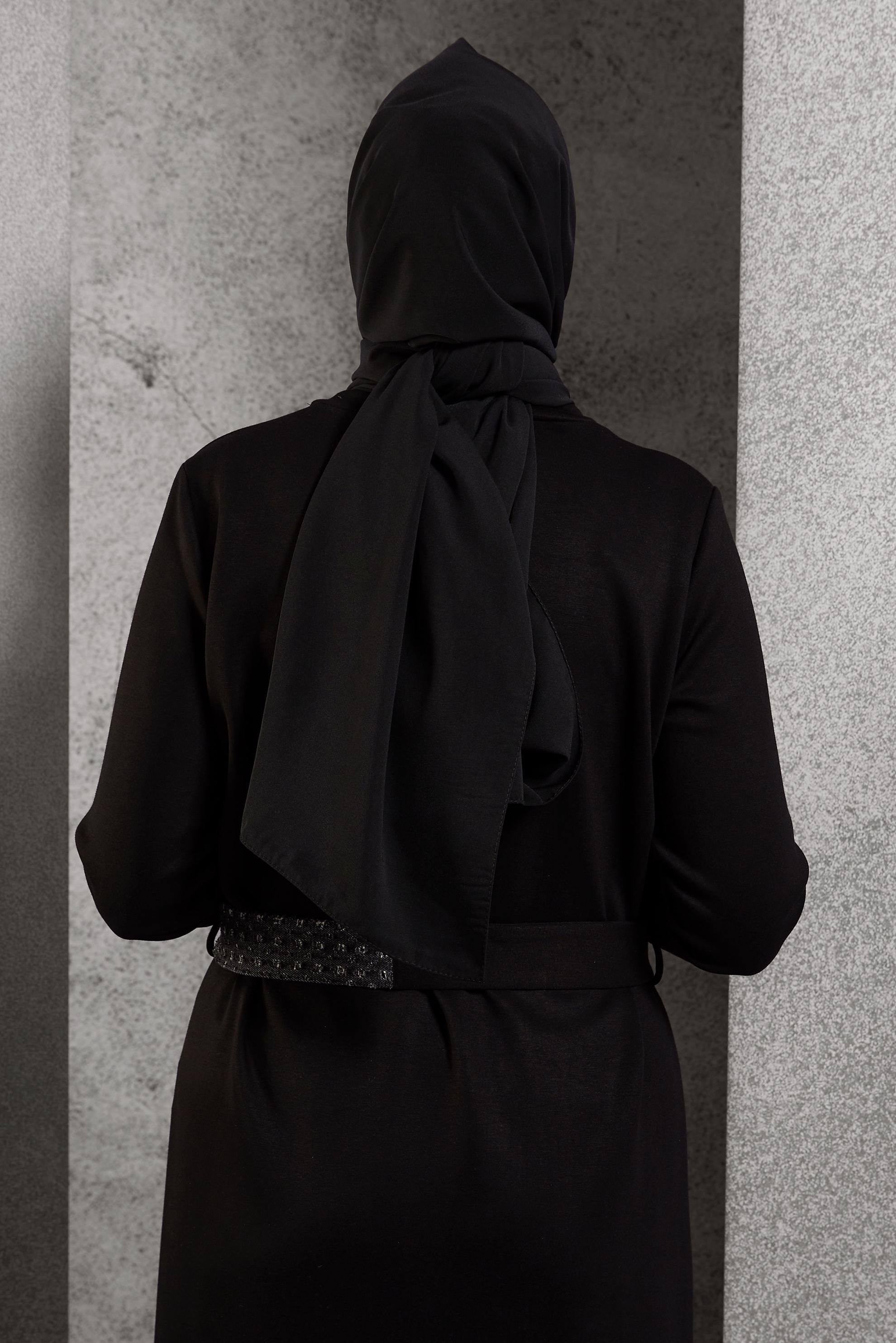 Vêtements hijab NOIR CHÂLE ALVINA 8600