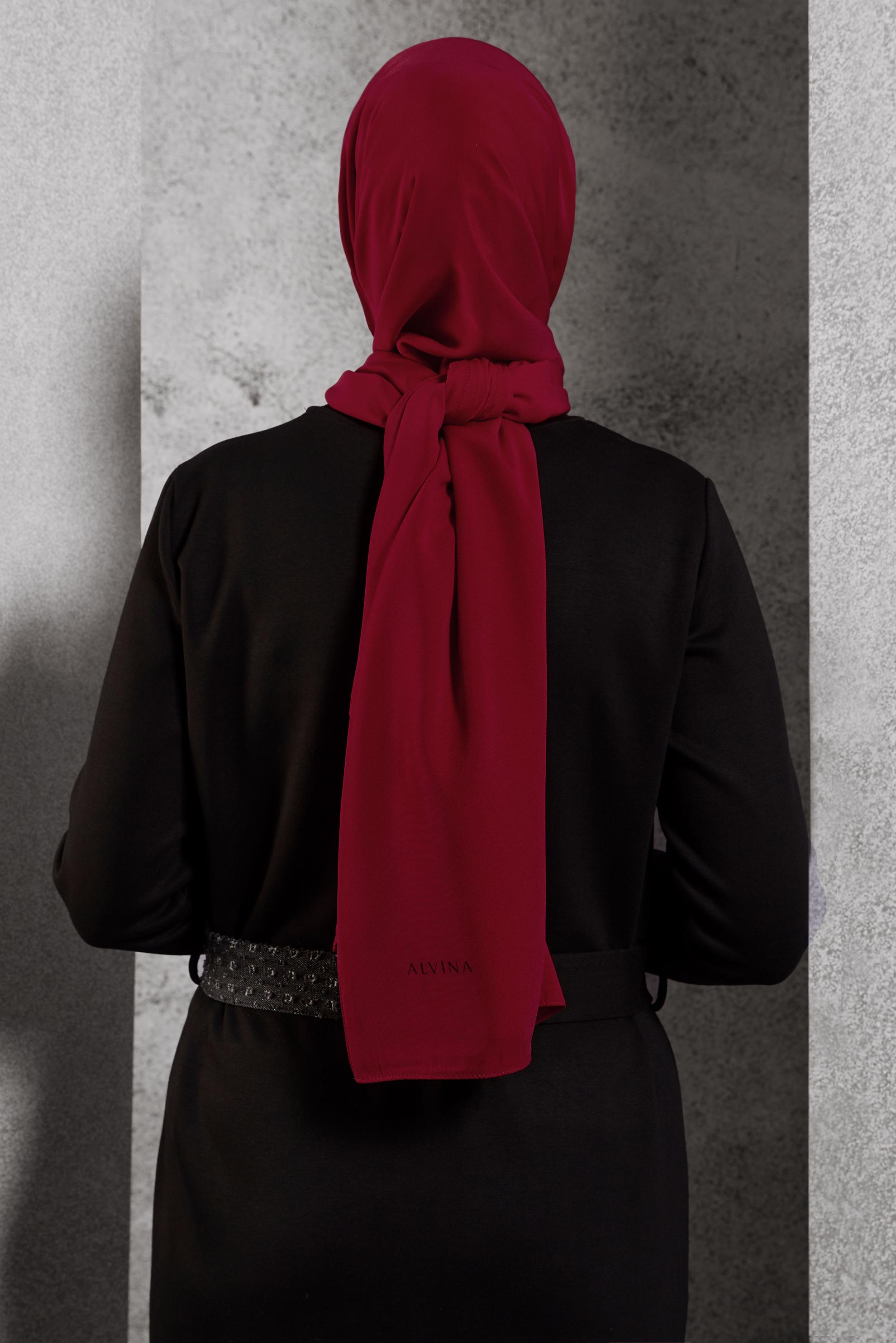 Tesettür giyim KIRMIZI ALVİNA ŞAL 8600