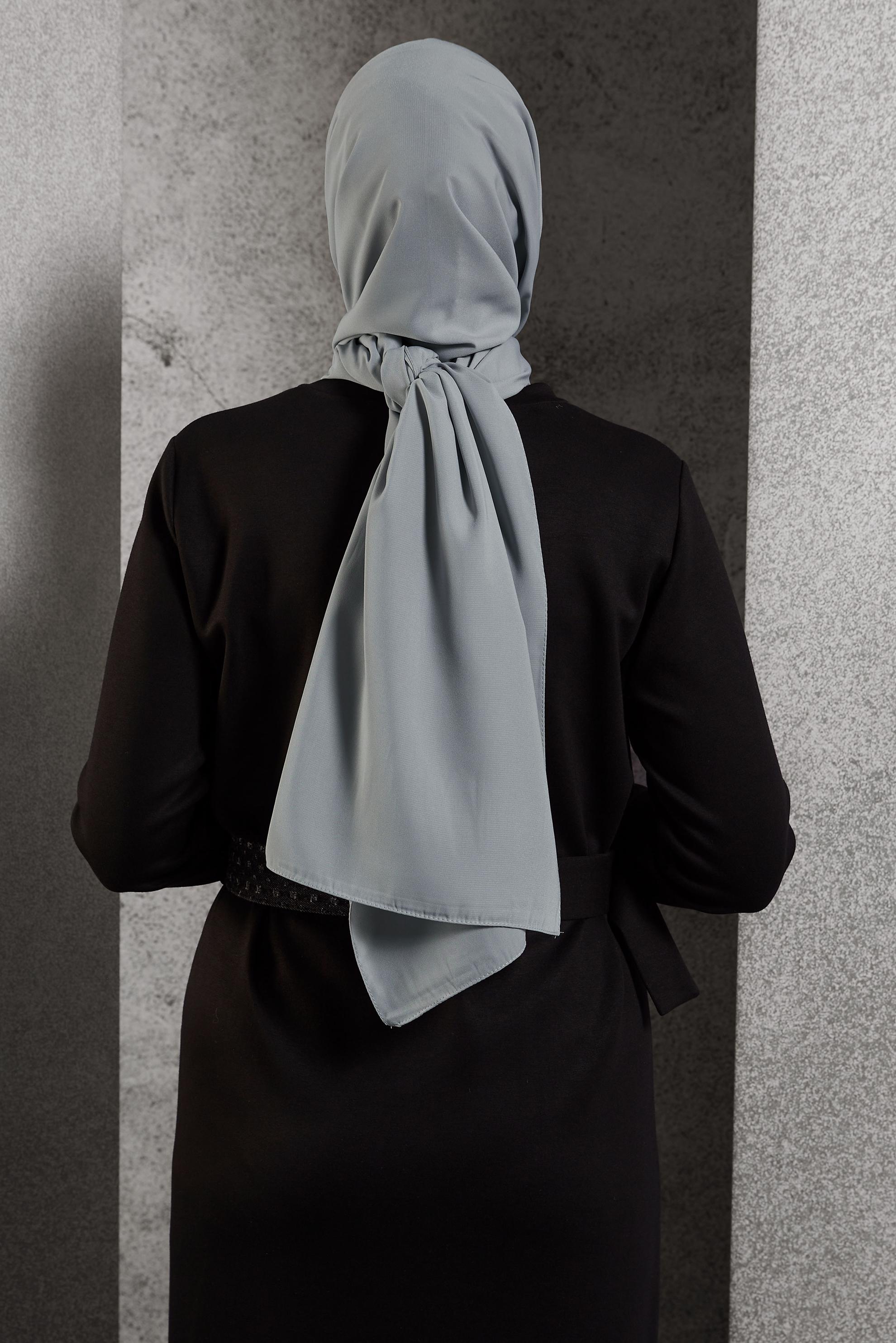 Tesettür giyim GRİ ALVİNA ŞAL 8600