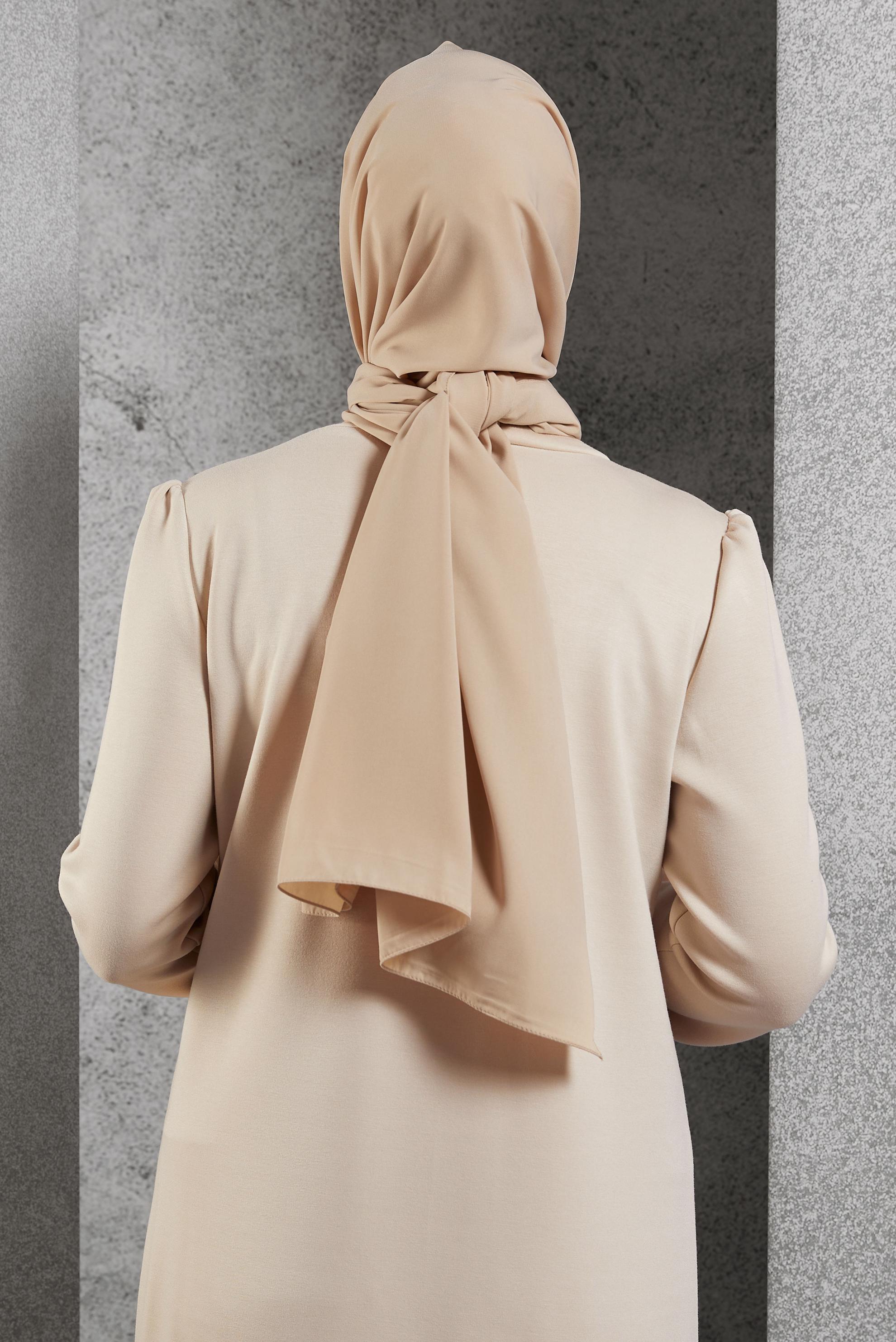 Tesettür giyim BEJ ALVİNA ŞAL 8600