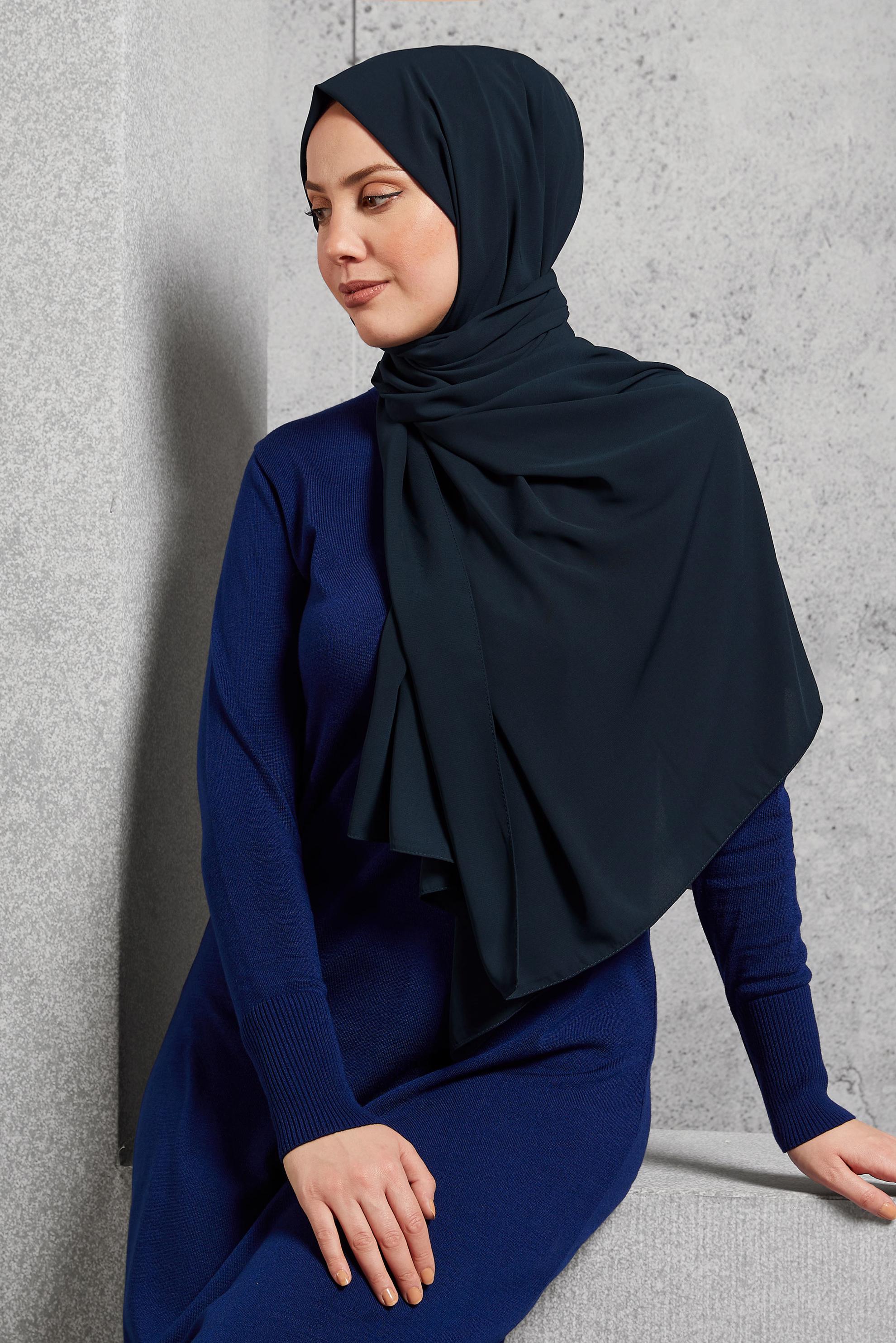 Tesettür giyim LACİVERT ALVİNA ŞAL 8600