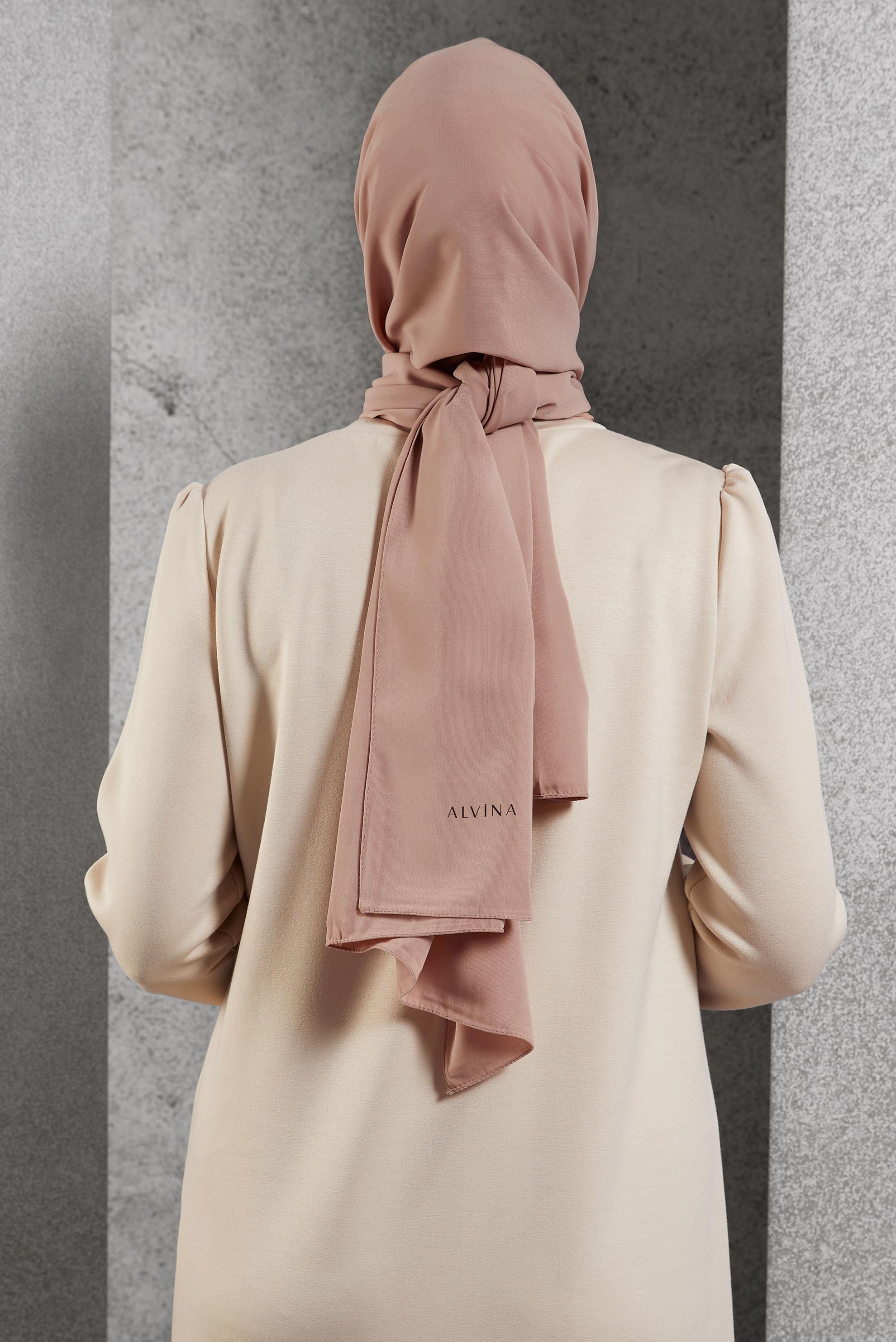 Tesettür giyim PUDRA ALVİNA ŞAL 8600