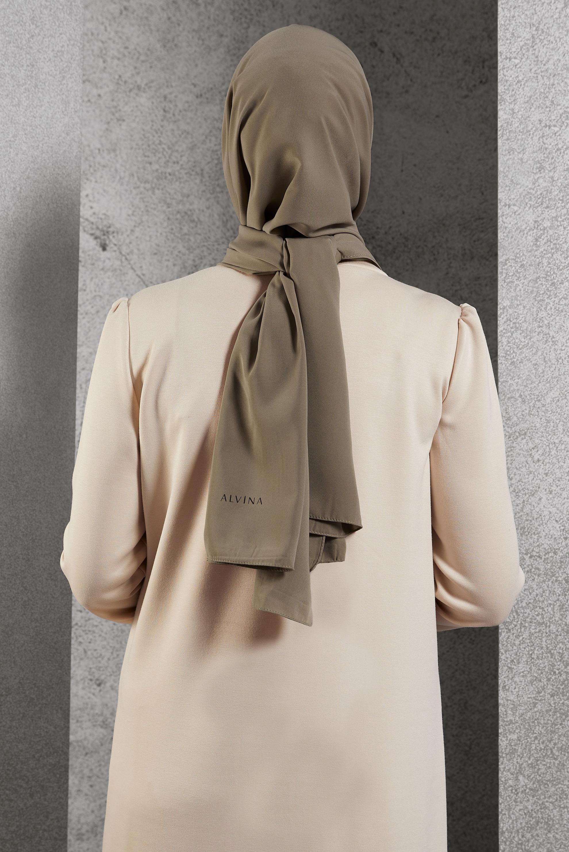 Tesettür giyim KAHVE ALVİNA ŞAL 8600