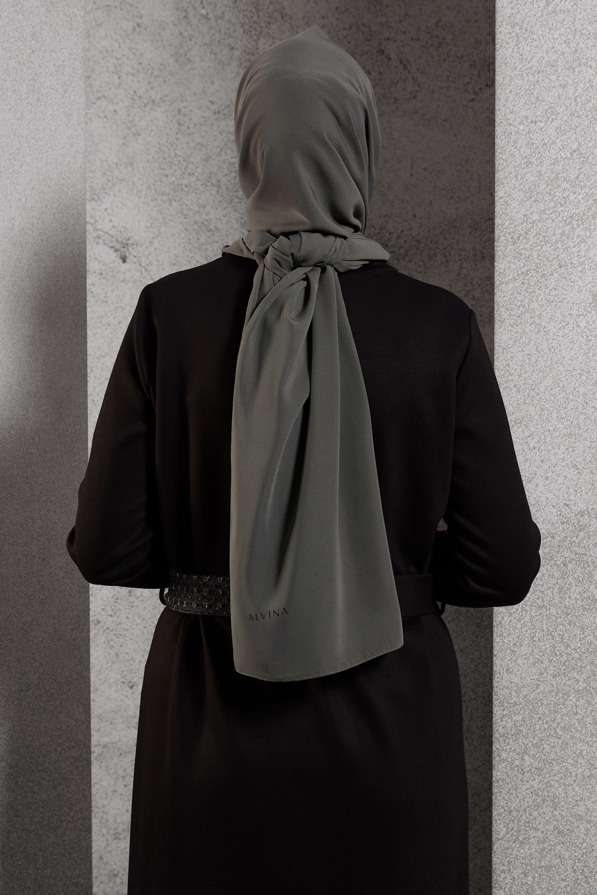 Tesettür giyim GRİ ALVİNA ŞAL 8600