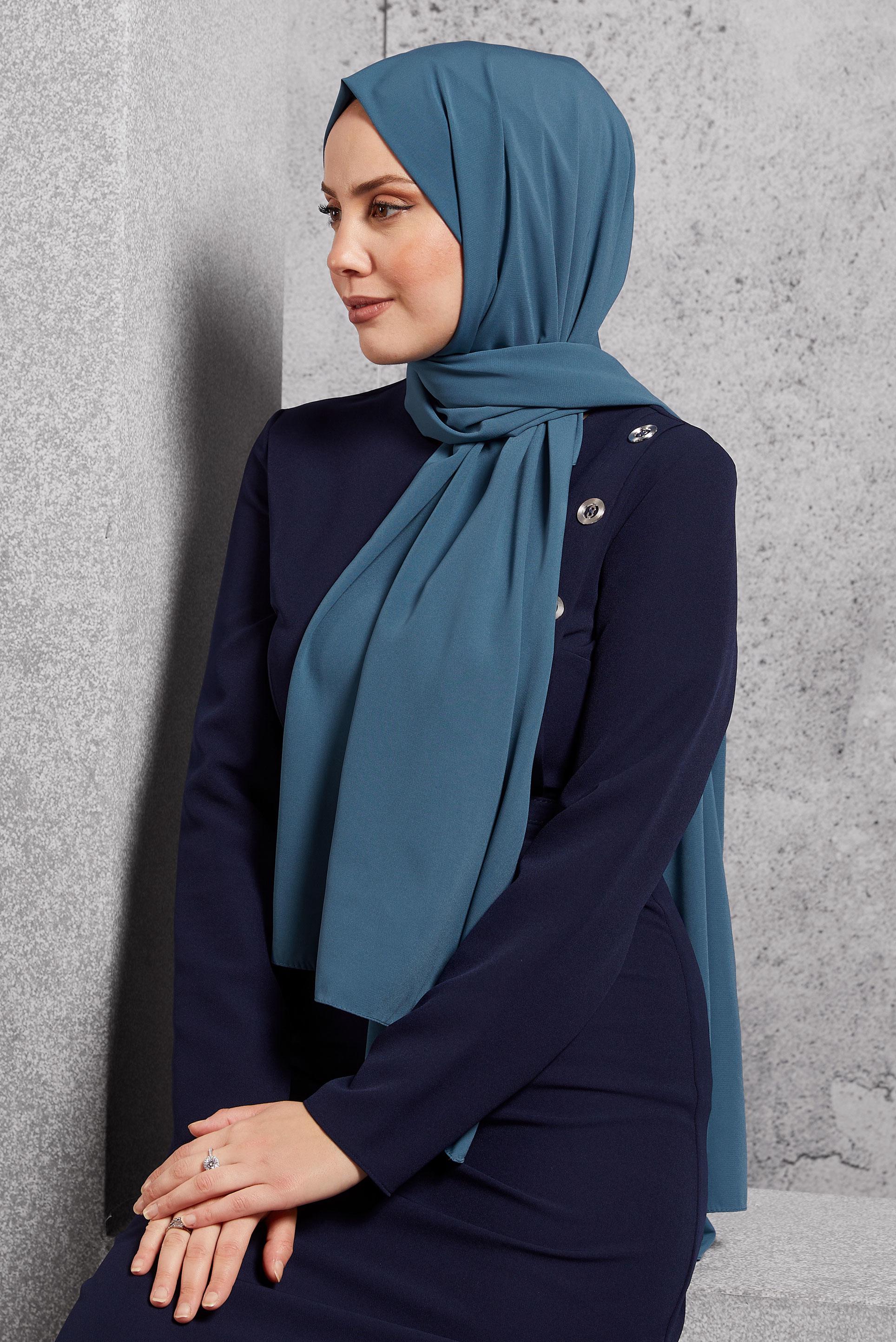 Tesettür giyim LACİVERT ALVİNA ŞAL 8600