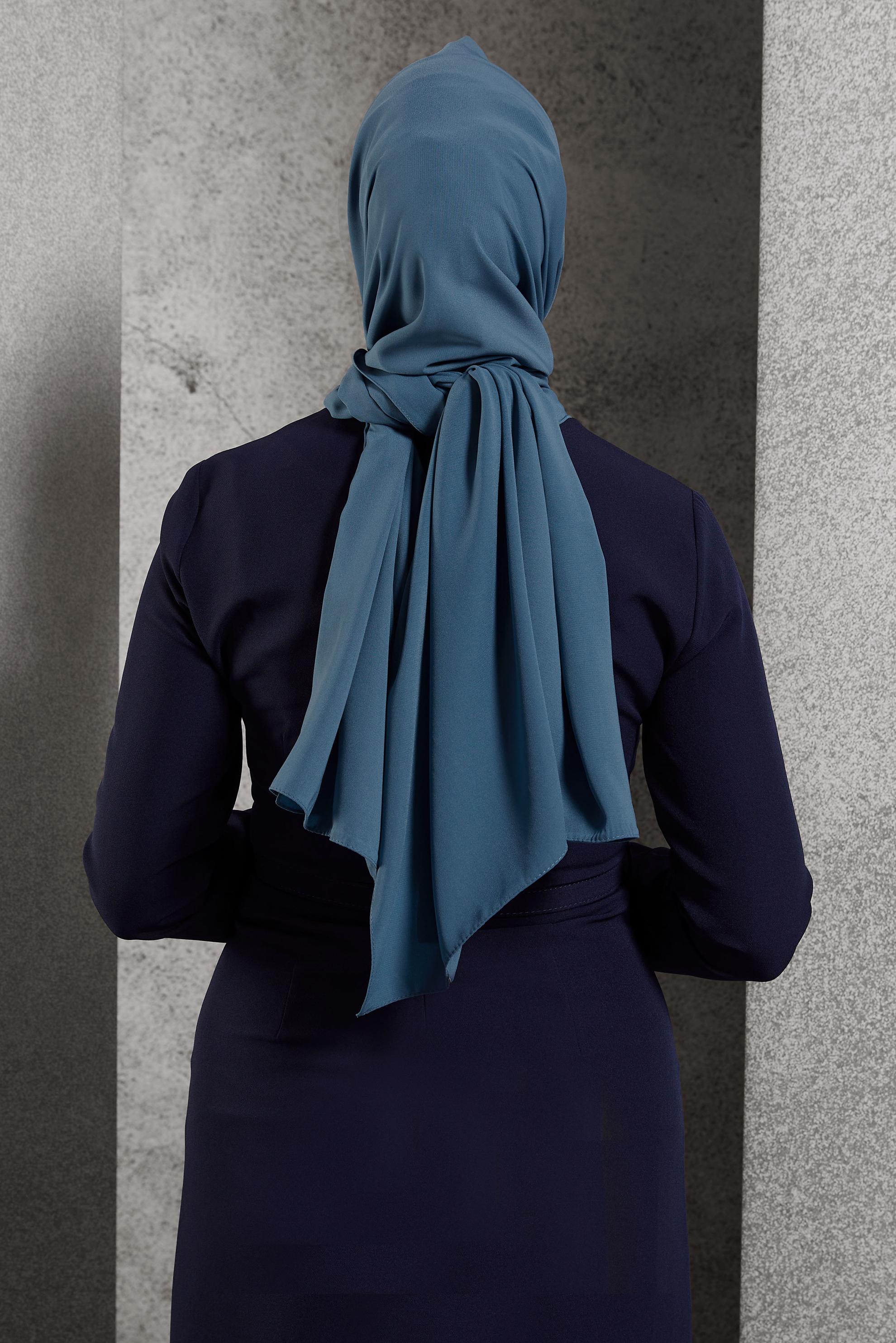 Tesettür giyim LACİVERT ALVİNA ŞAL 8600