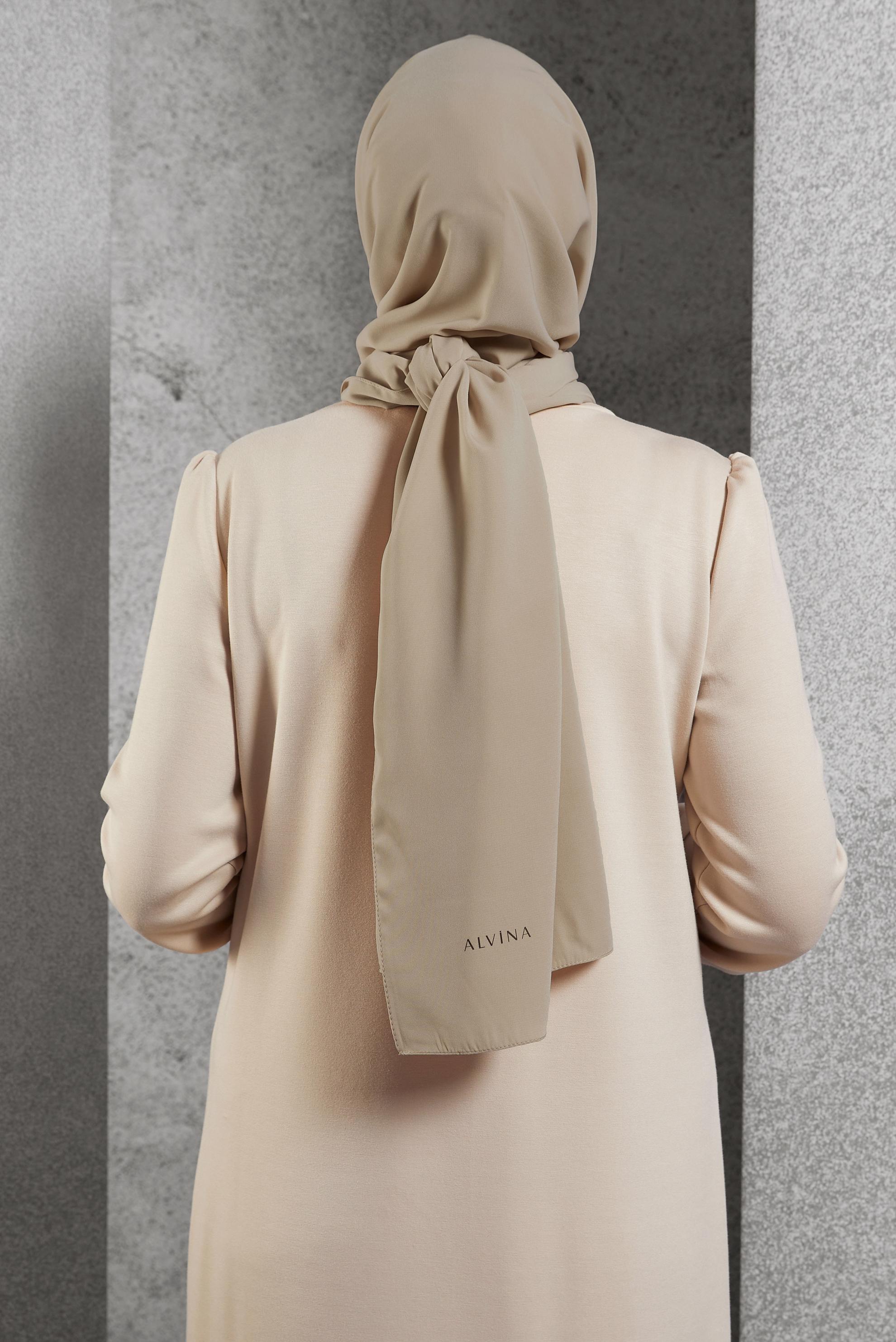 Tesettür giyim BEJ ALVİNA ŞAL 8600