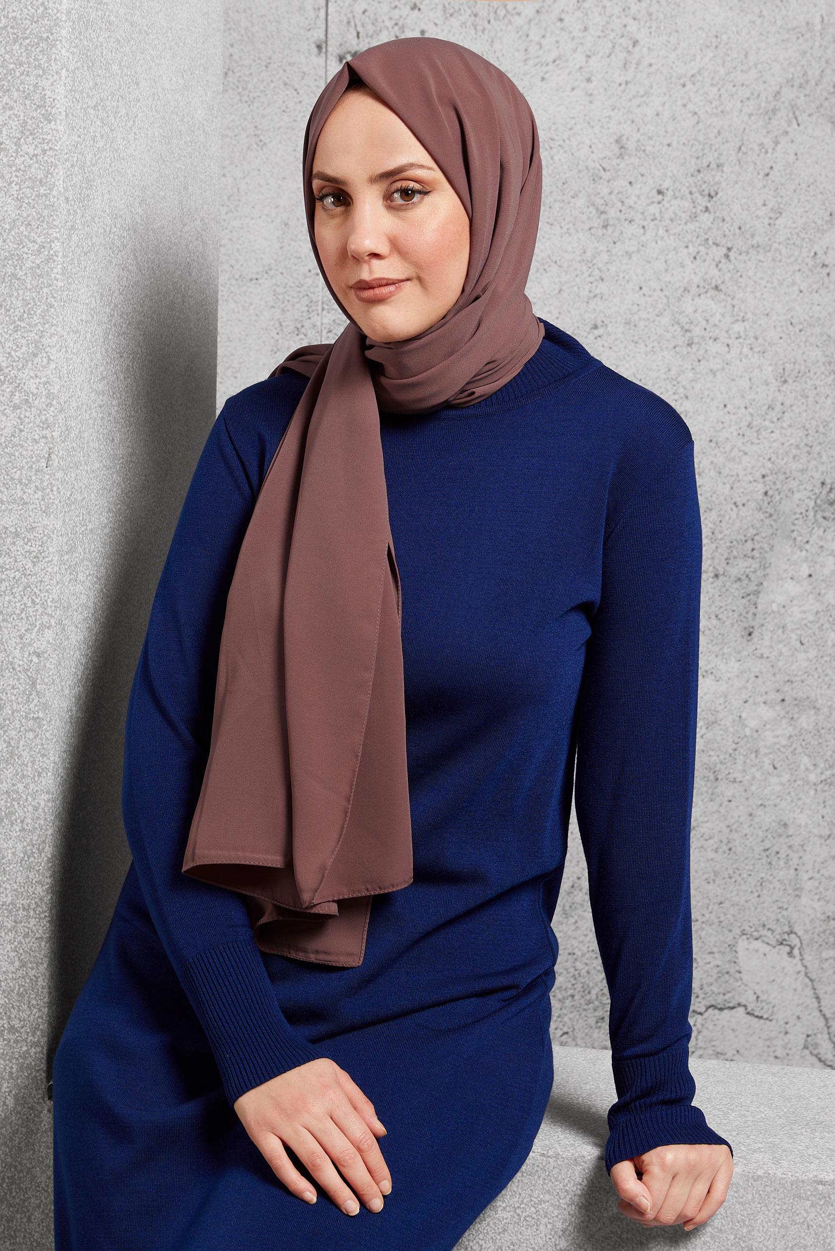 Tesettür giyim PEMBE ALVİNA ŞAL 8600