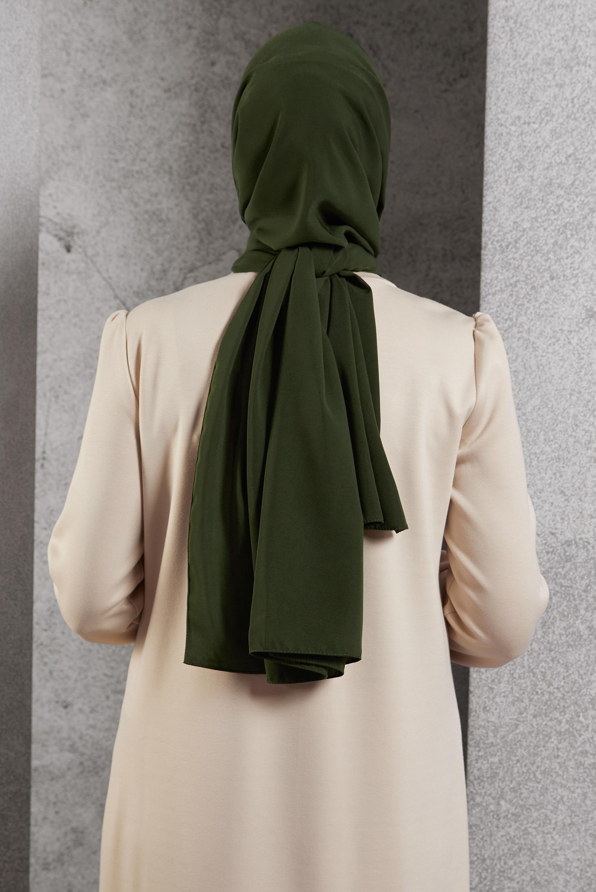 Tesettür giyim HAKİ ALVİNA ŞAL 8600