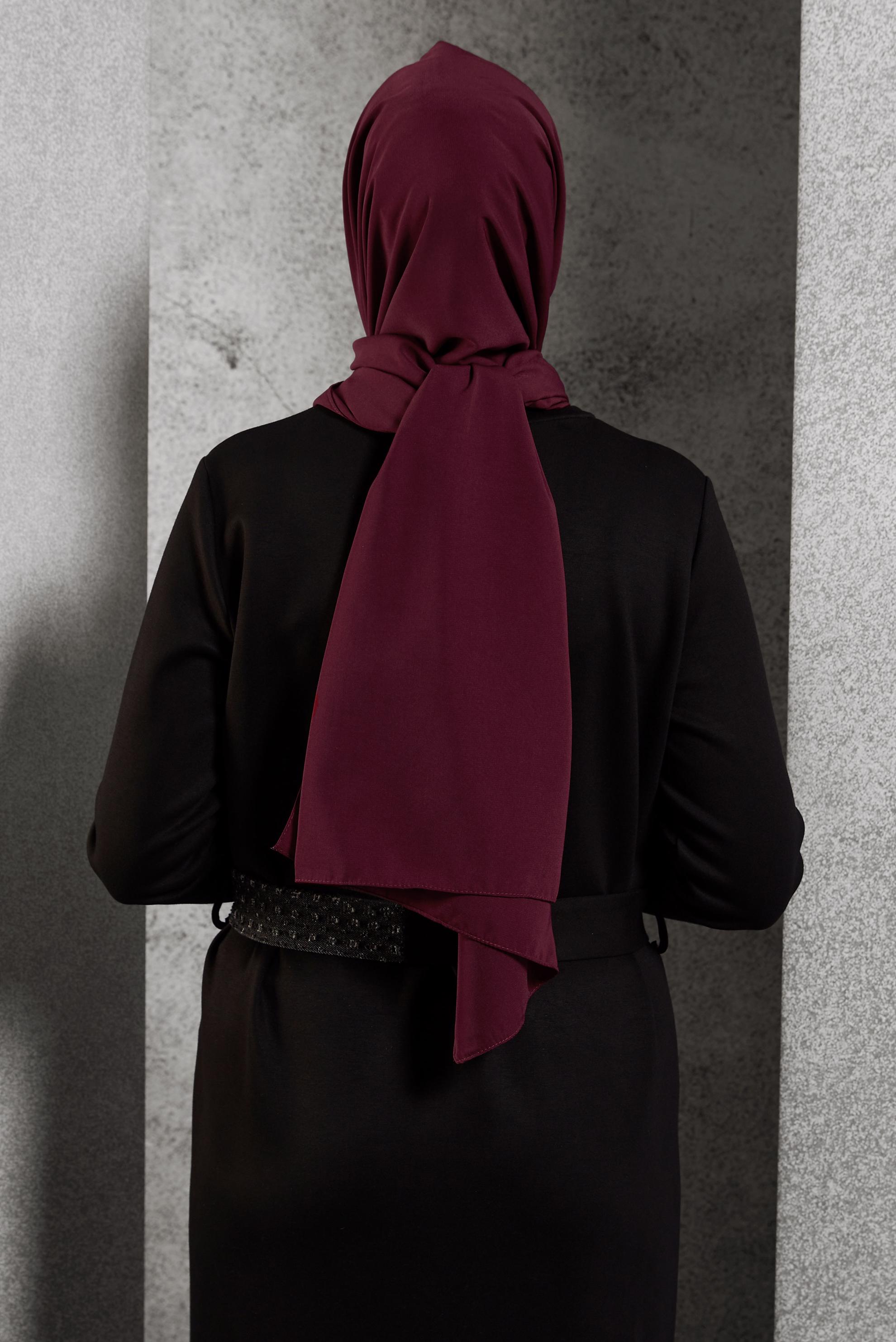 Tesettür giyim BORDO ALVİNA ŞAL 8600