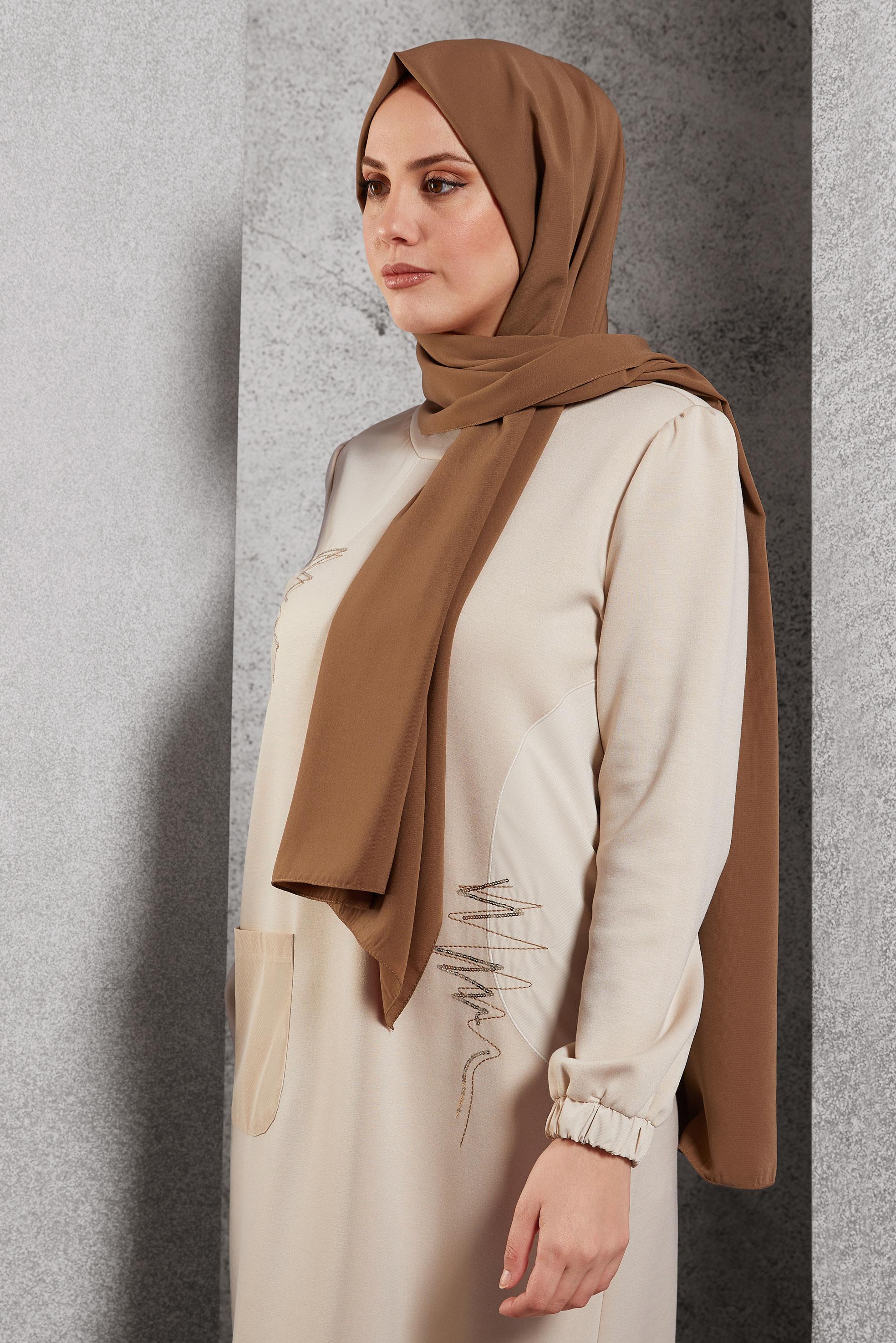 Tesettür giyim PEMBE ALVİNA ŞAL 8600