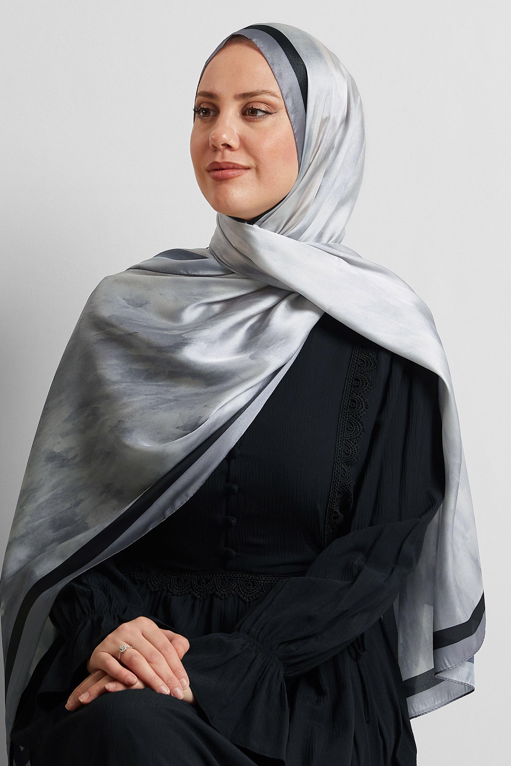 Tesettür giyim GRİ ALVİNA ŞAL 8566