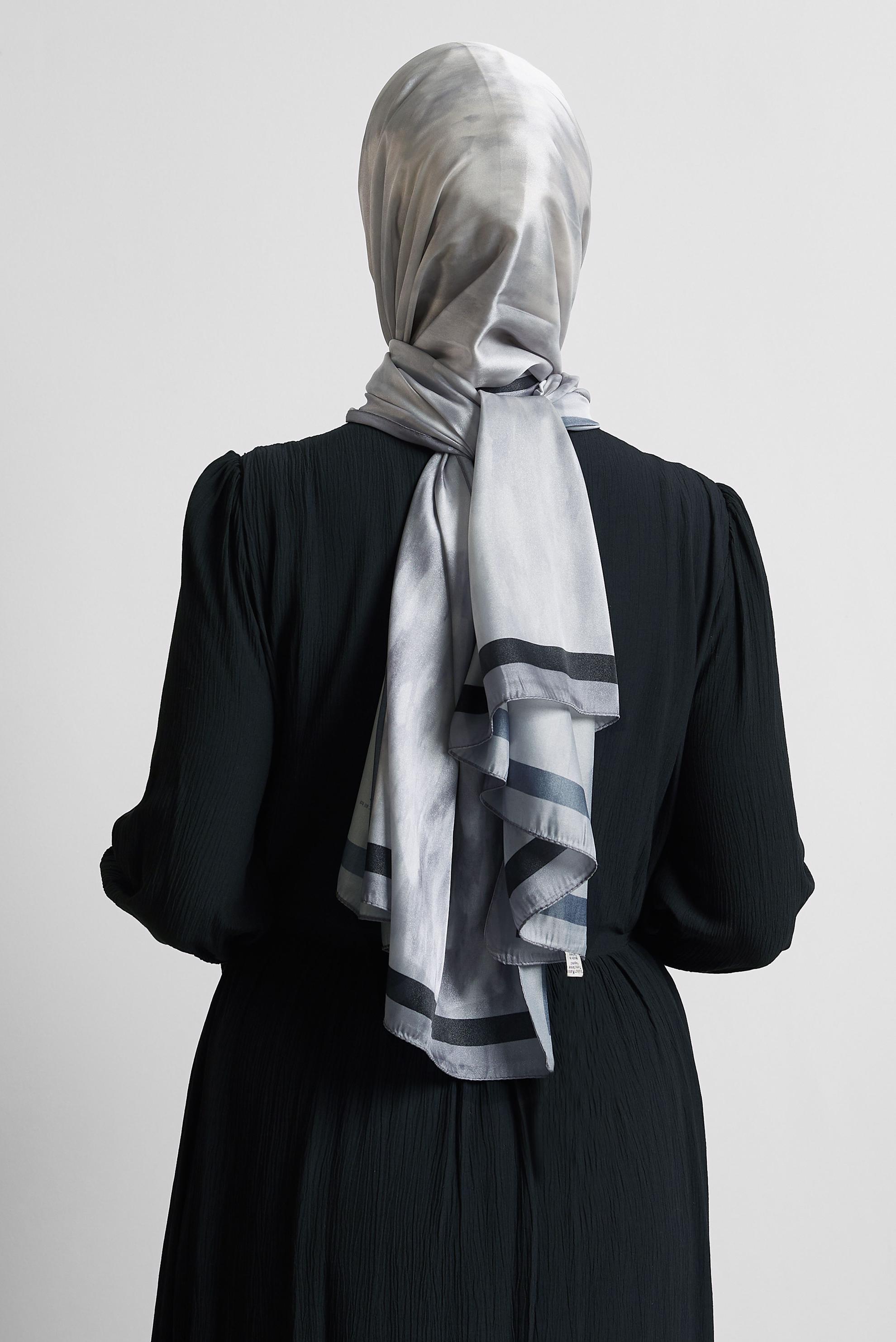 Tesettür giyim GRİ ALVİNA ŞAL 8566