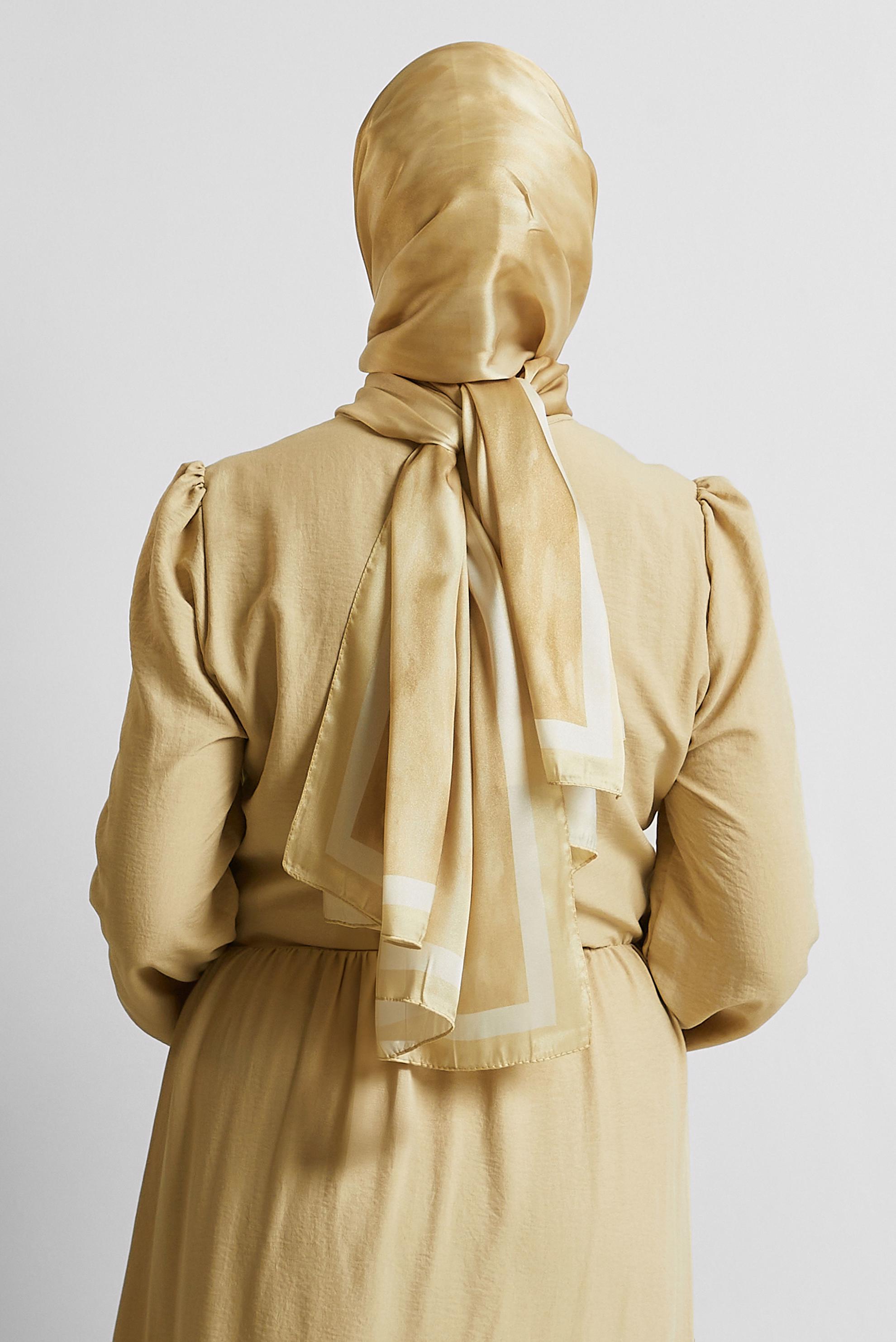 Tesettür giyim SARI ALVİNA ŞAL 8566