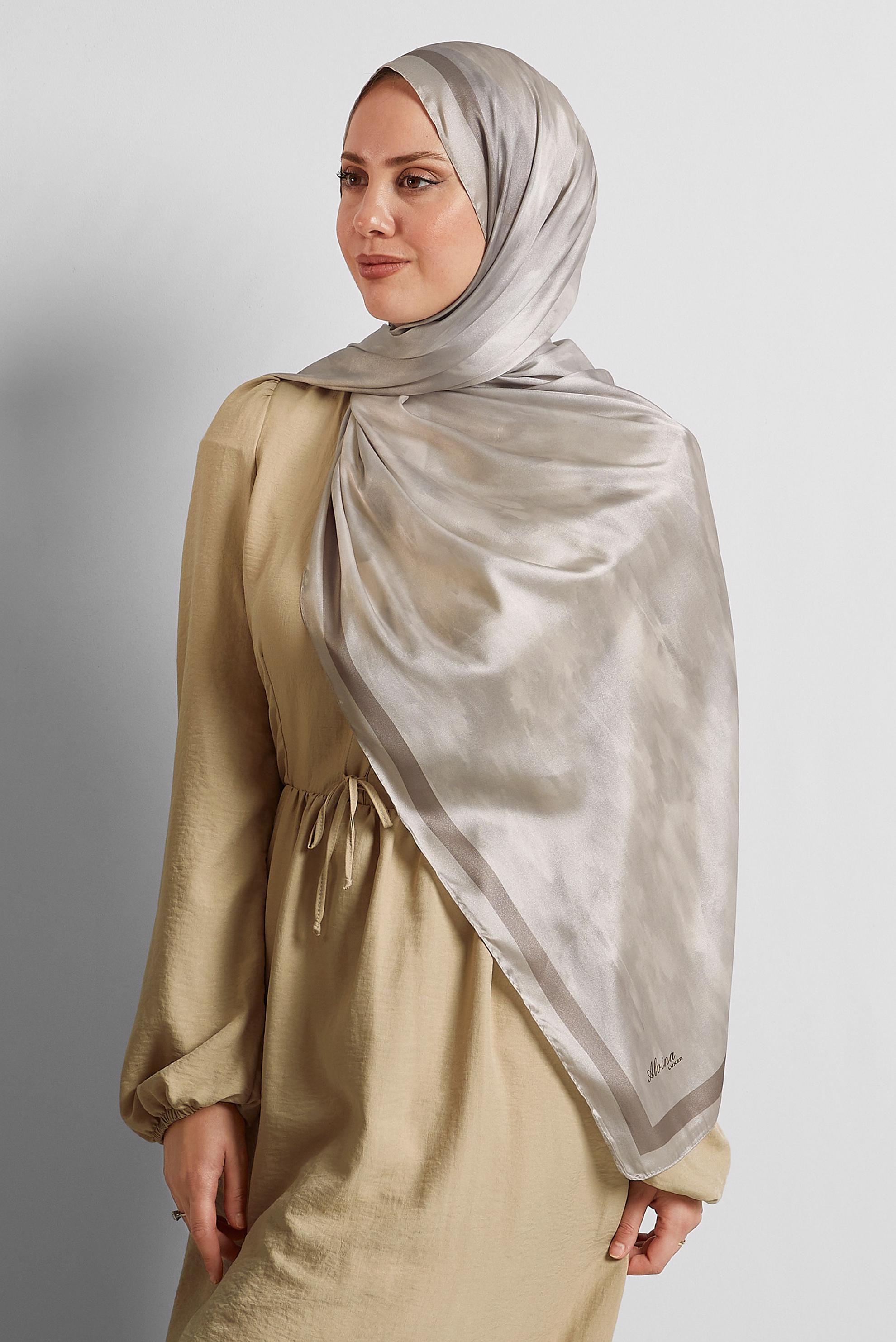 Tesettür giyim BEJ ALVİNA ŞAL 8566