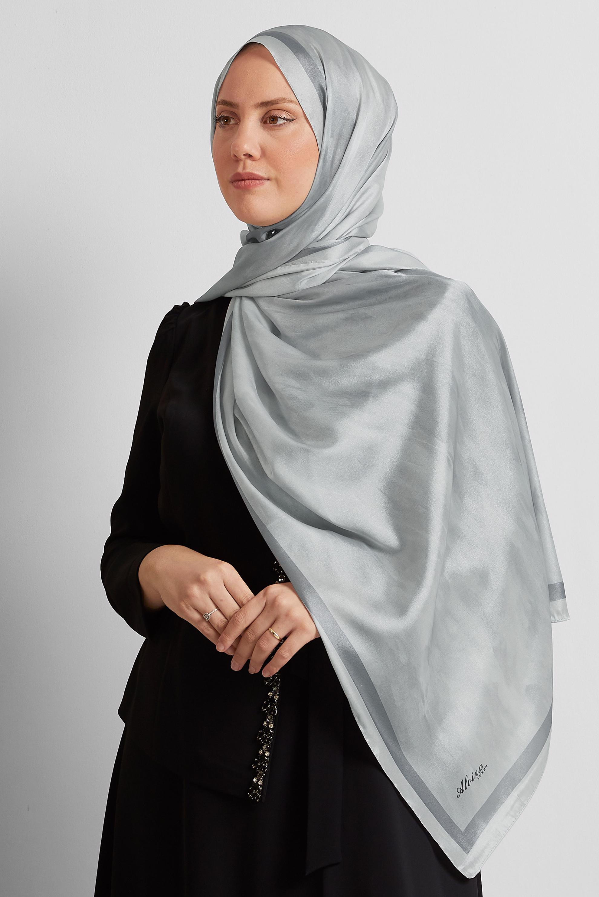 Tesettür giyim GRİ ALVİNA ŞAL 8566