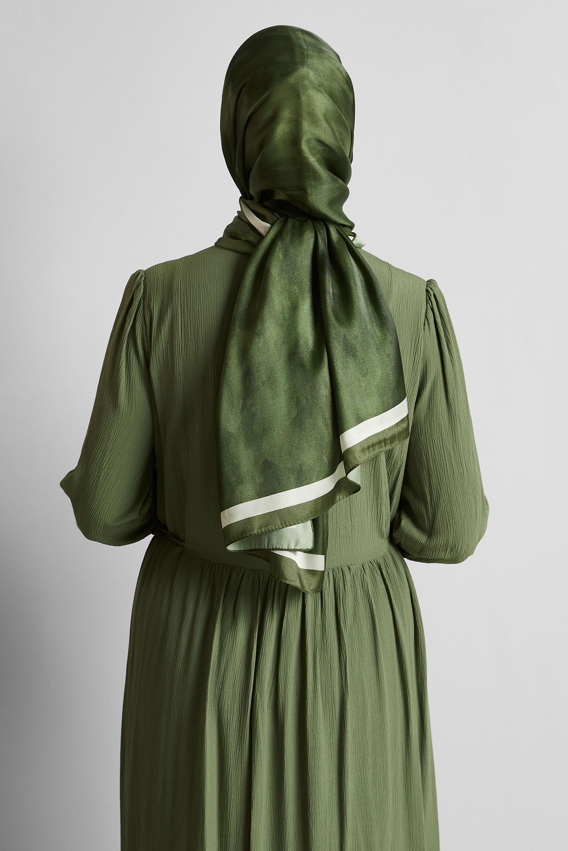 Tesettür giyim HAKİ ALVİNA ŞAL 8566