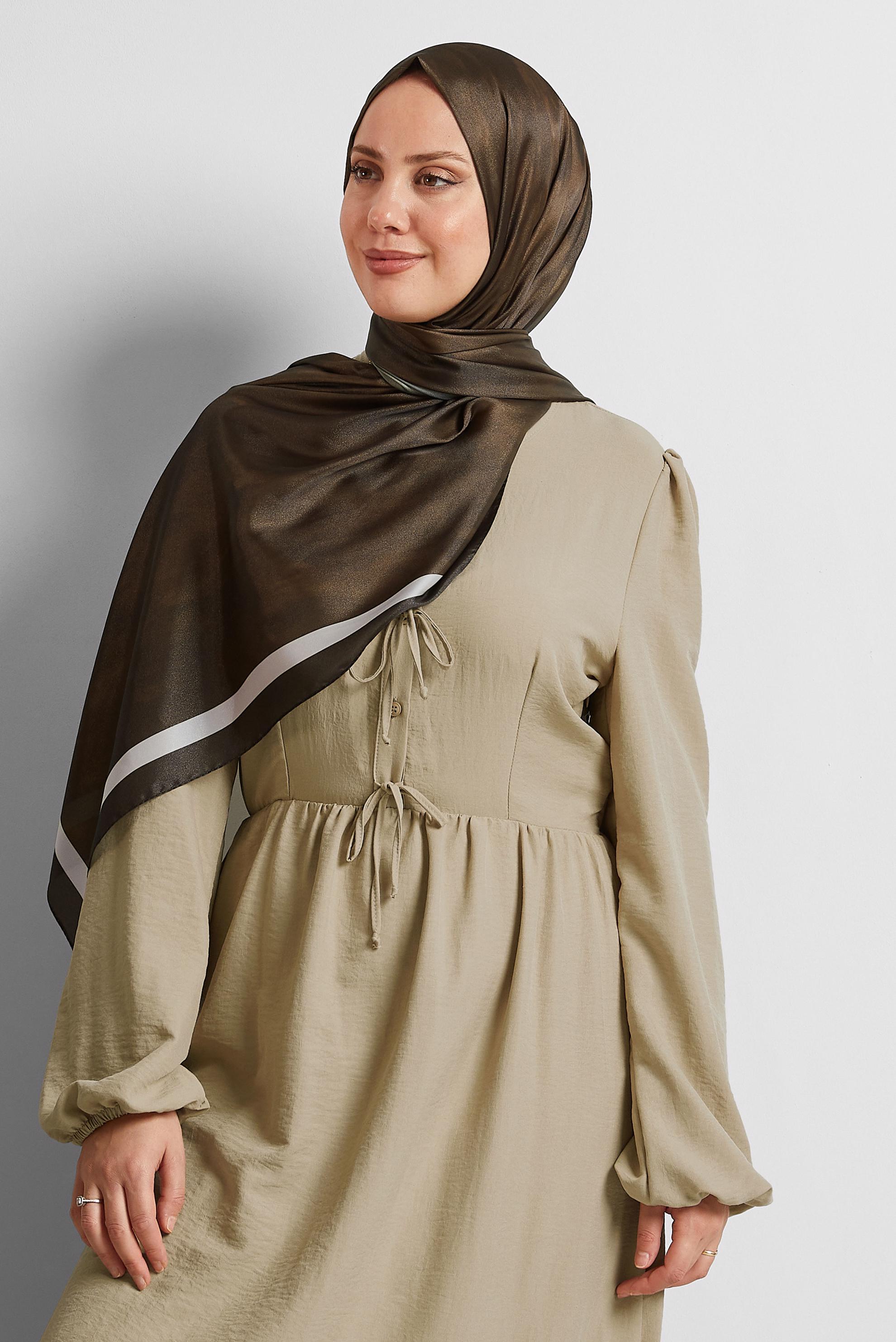 Tesettür giyim KAHVE ALVİNA ŞAL 8566